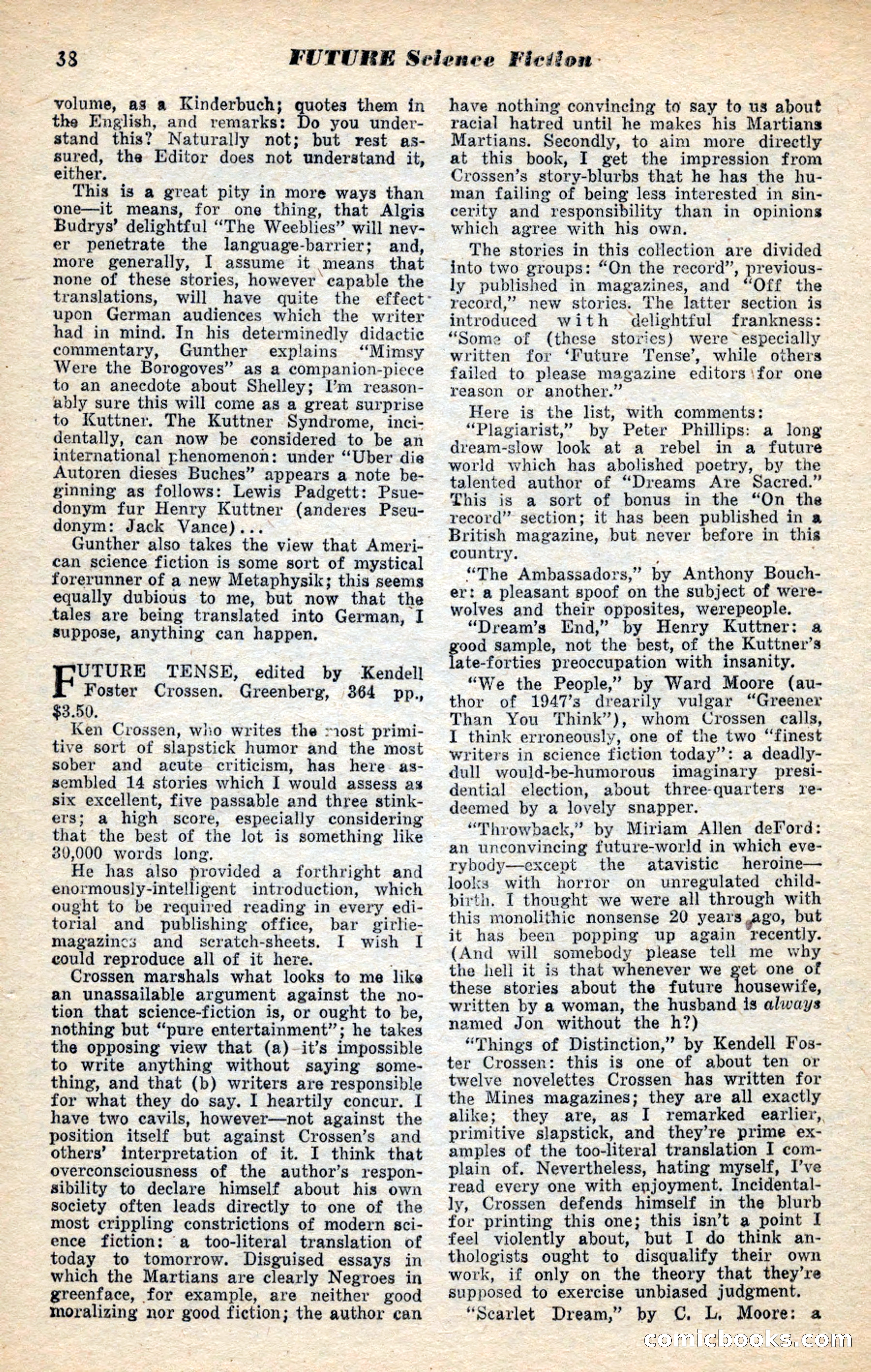 Future Science Fiction, November 1953 — page 38 of 100