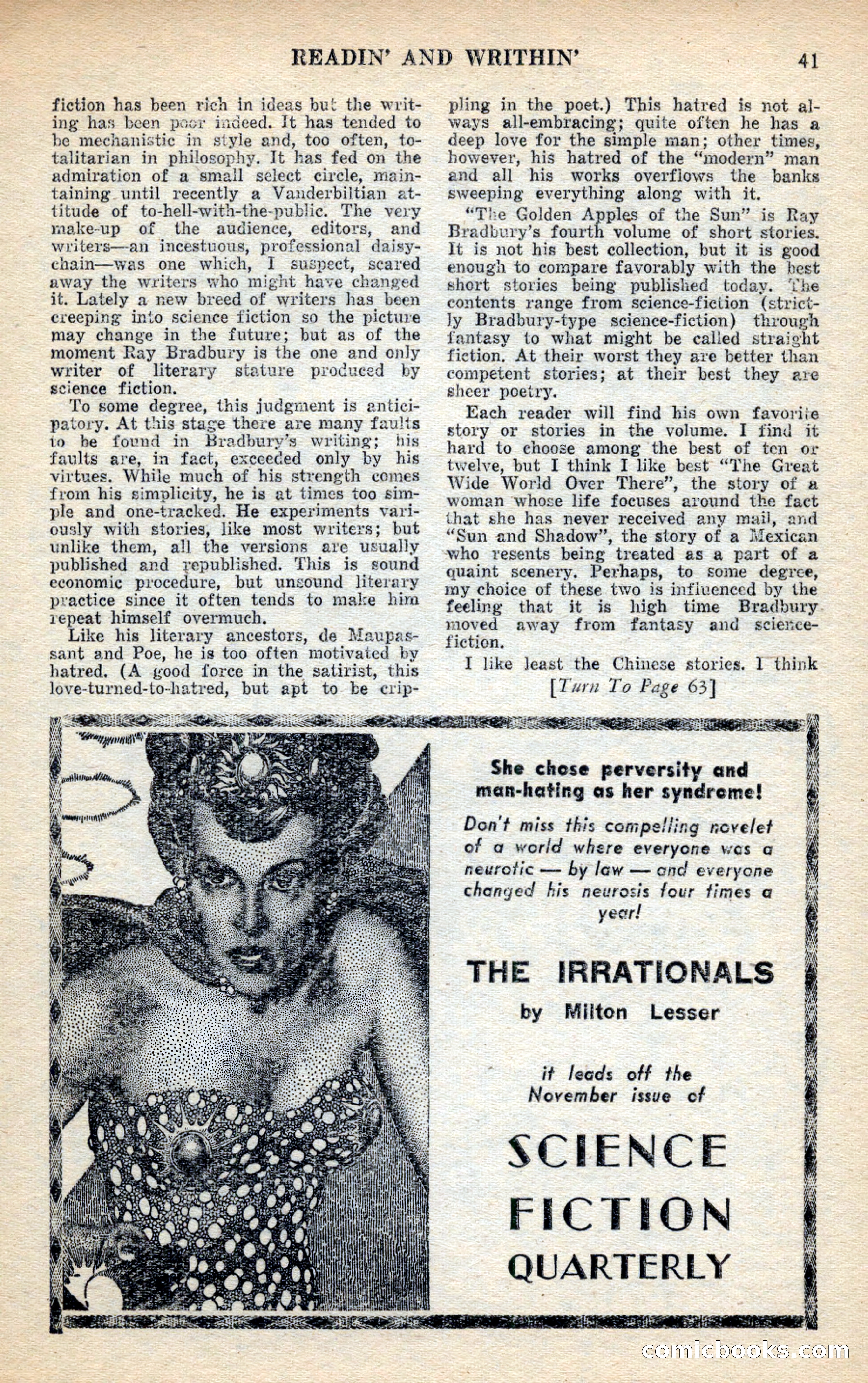 Future Science Fiction, November 1953 — page 41 of 100