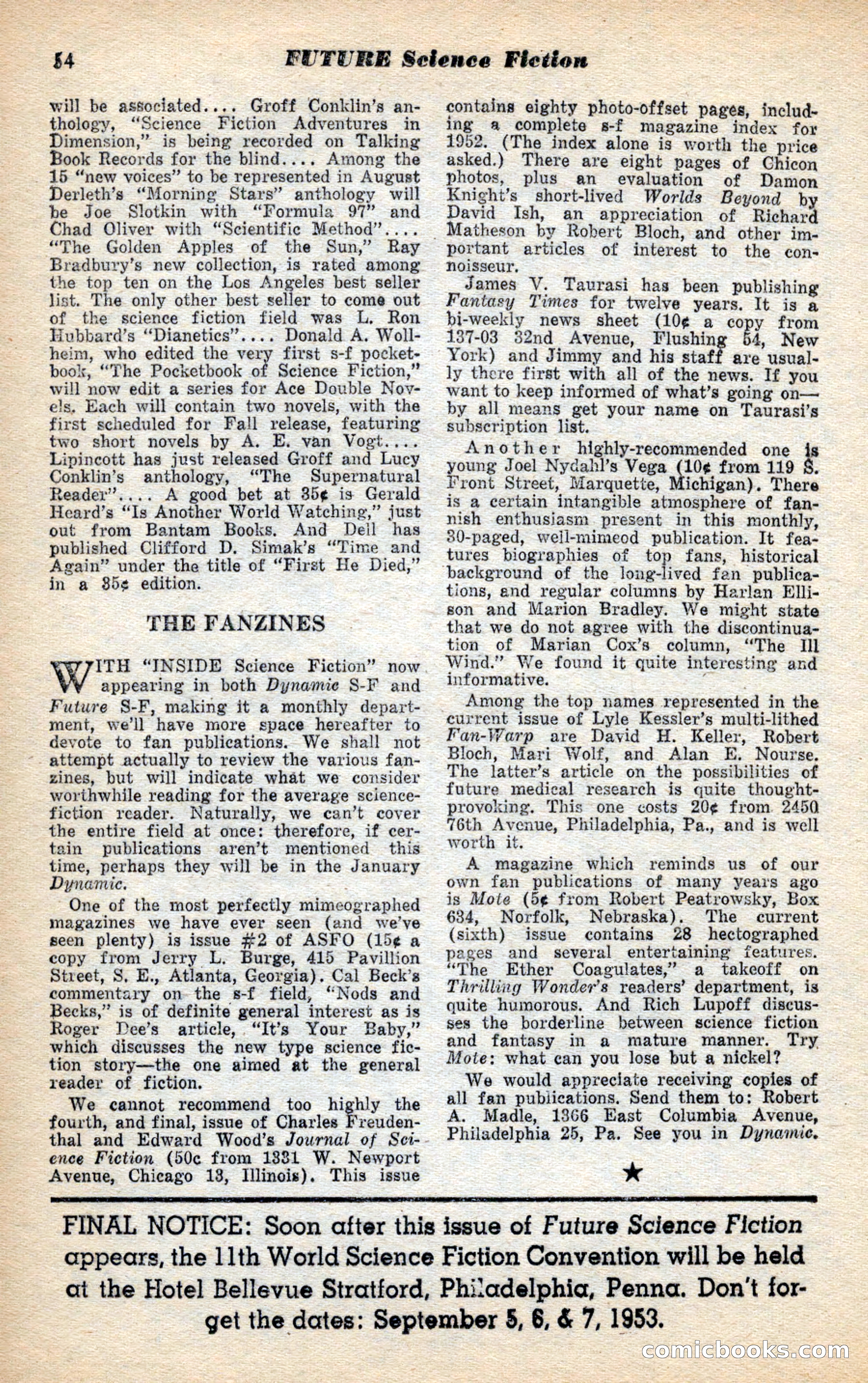 Future Science Fiction, November 1953 — page 54 of 100