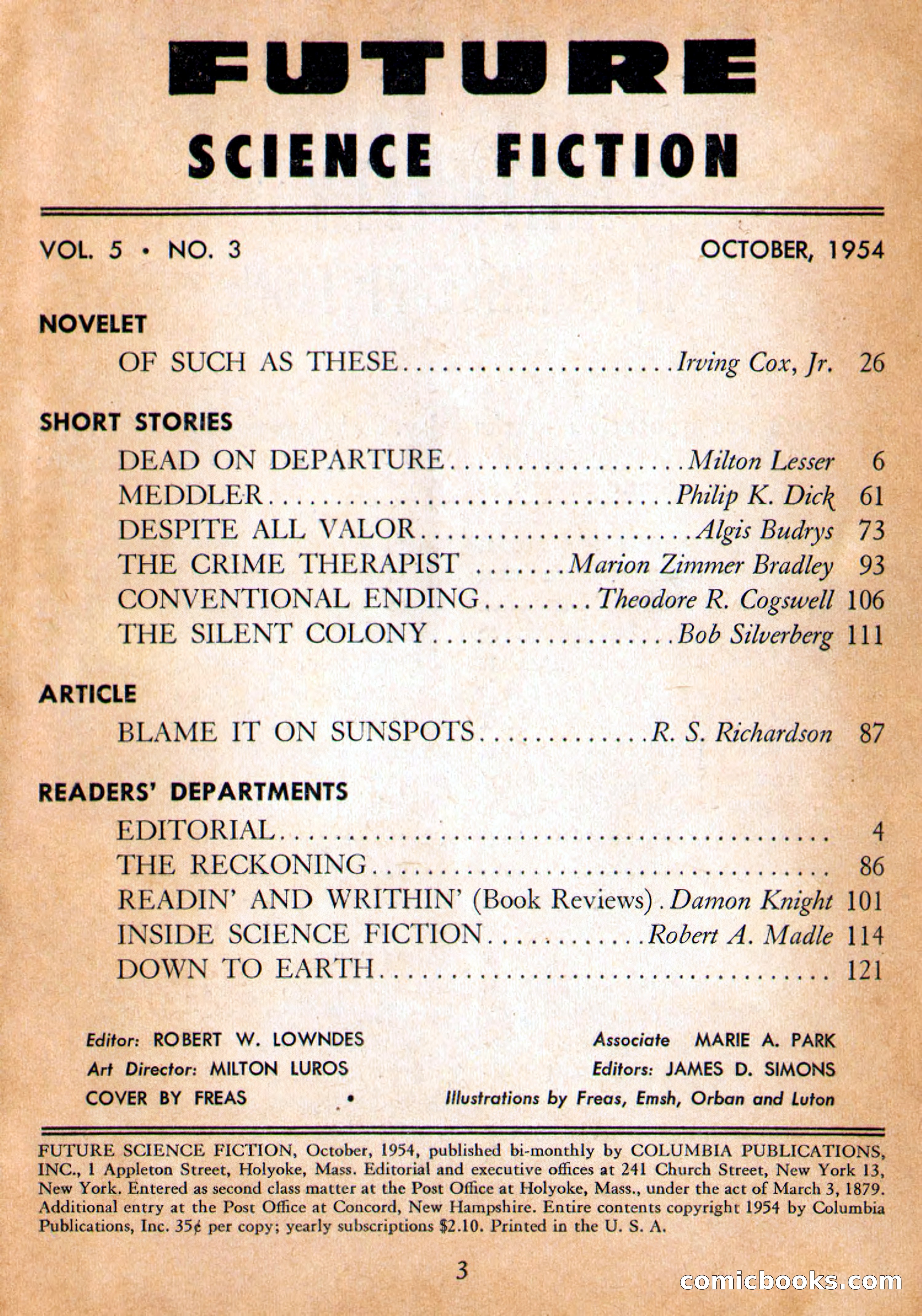 Future Science Fiction, October 1954 — page 3 of 132