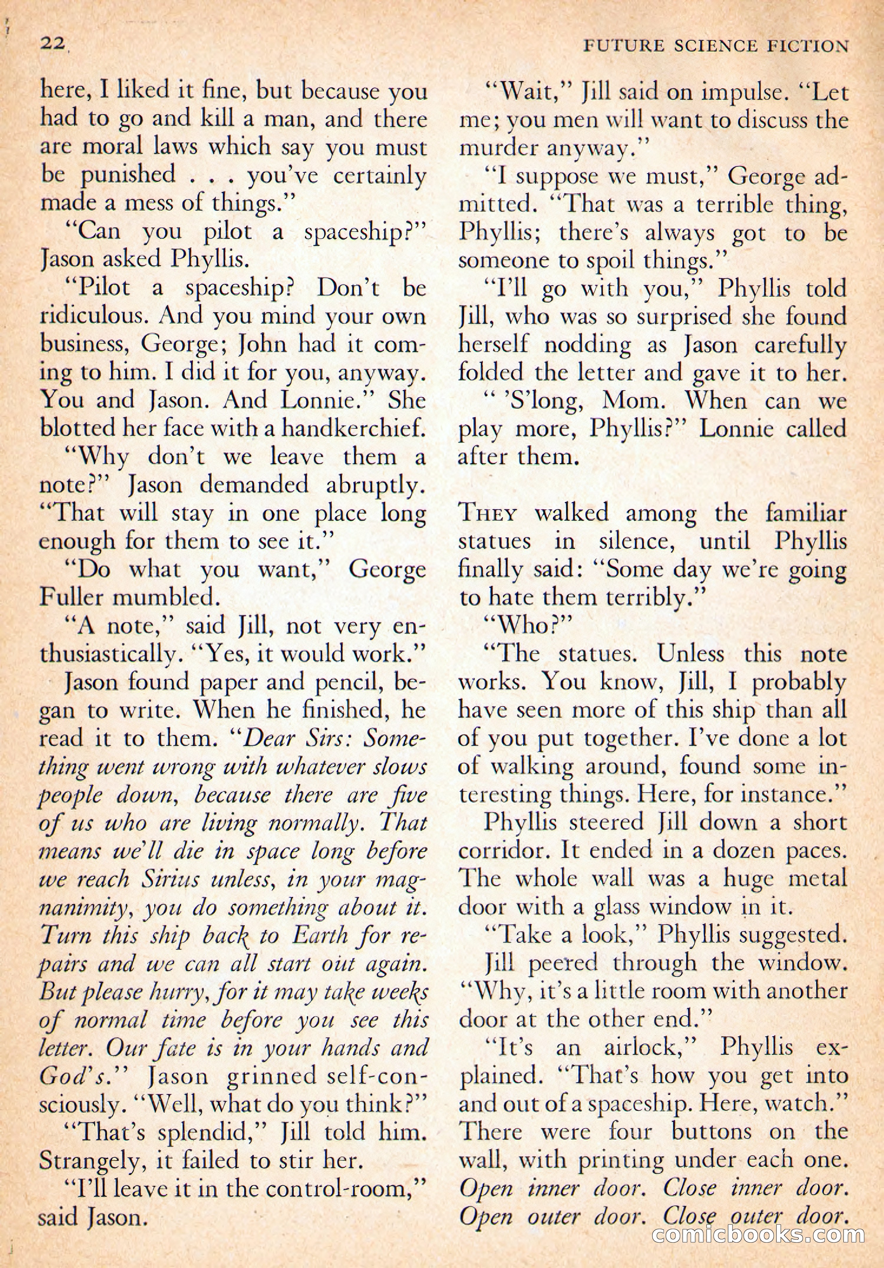 Future Science Fiction, October 1954 — page 22 of 132