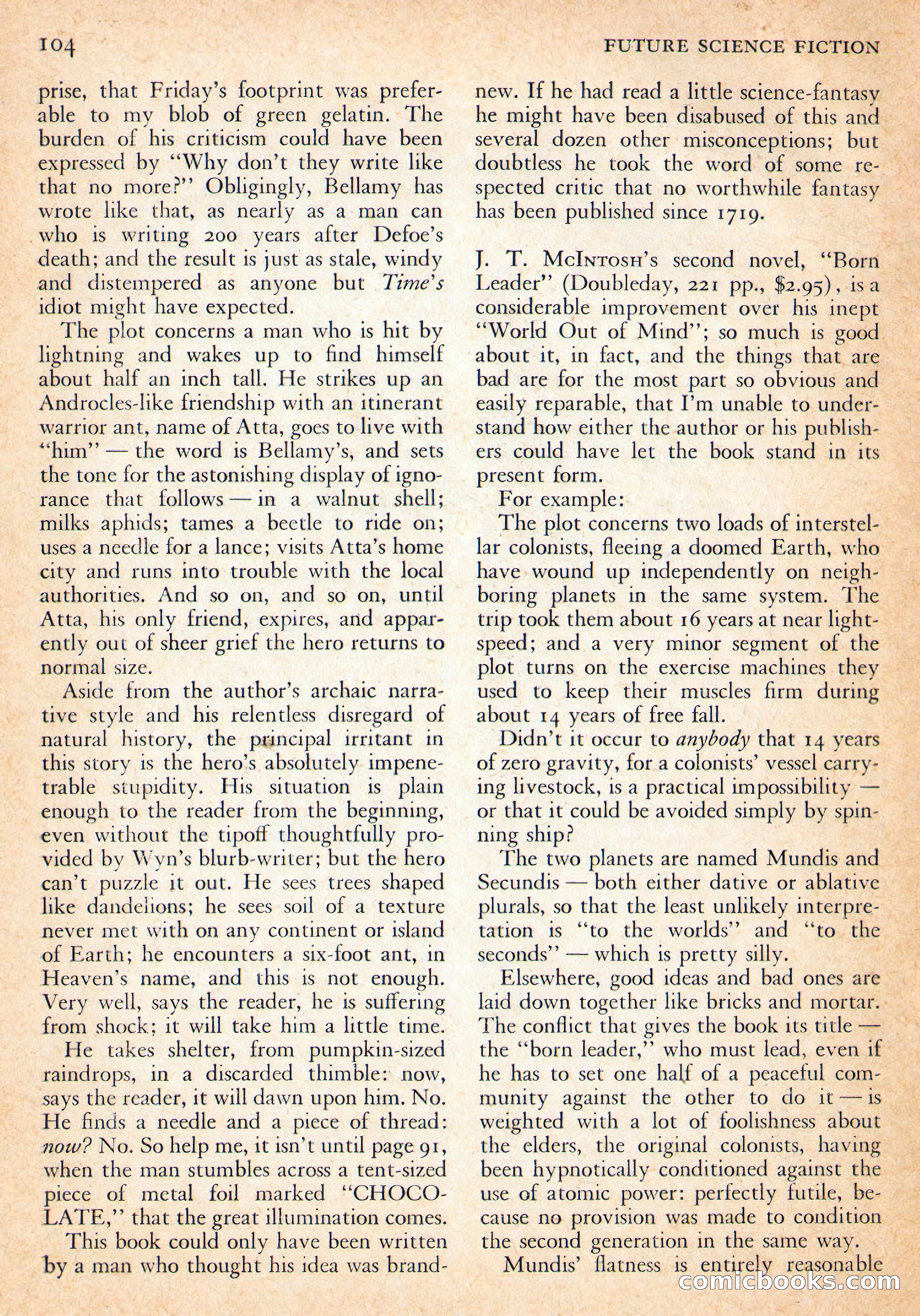 Future Science Fiction, October 1954 — page 104 of 132