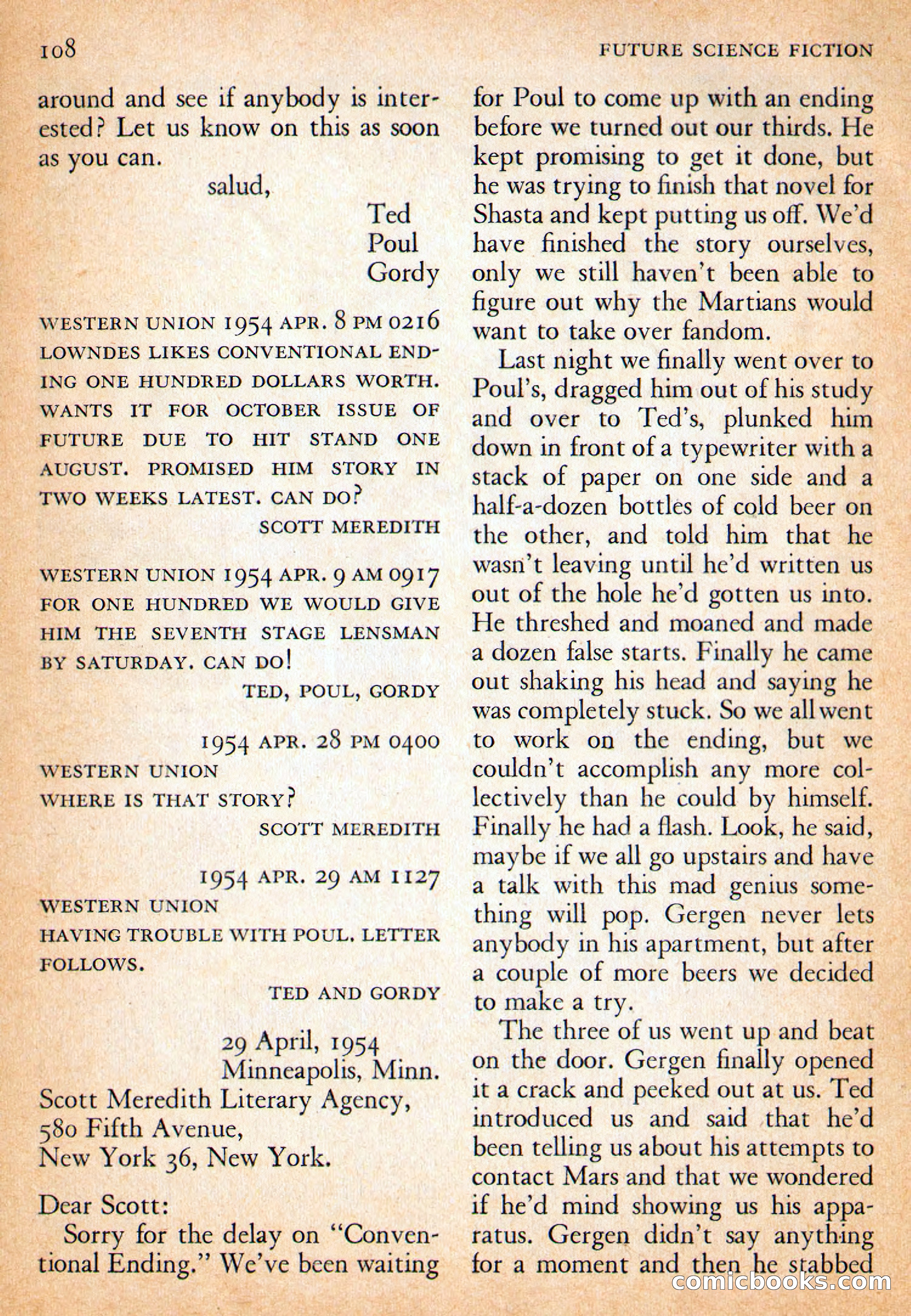 Future Science Fiction, October 1954 — page 108 of 132