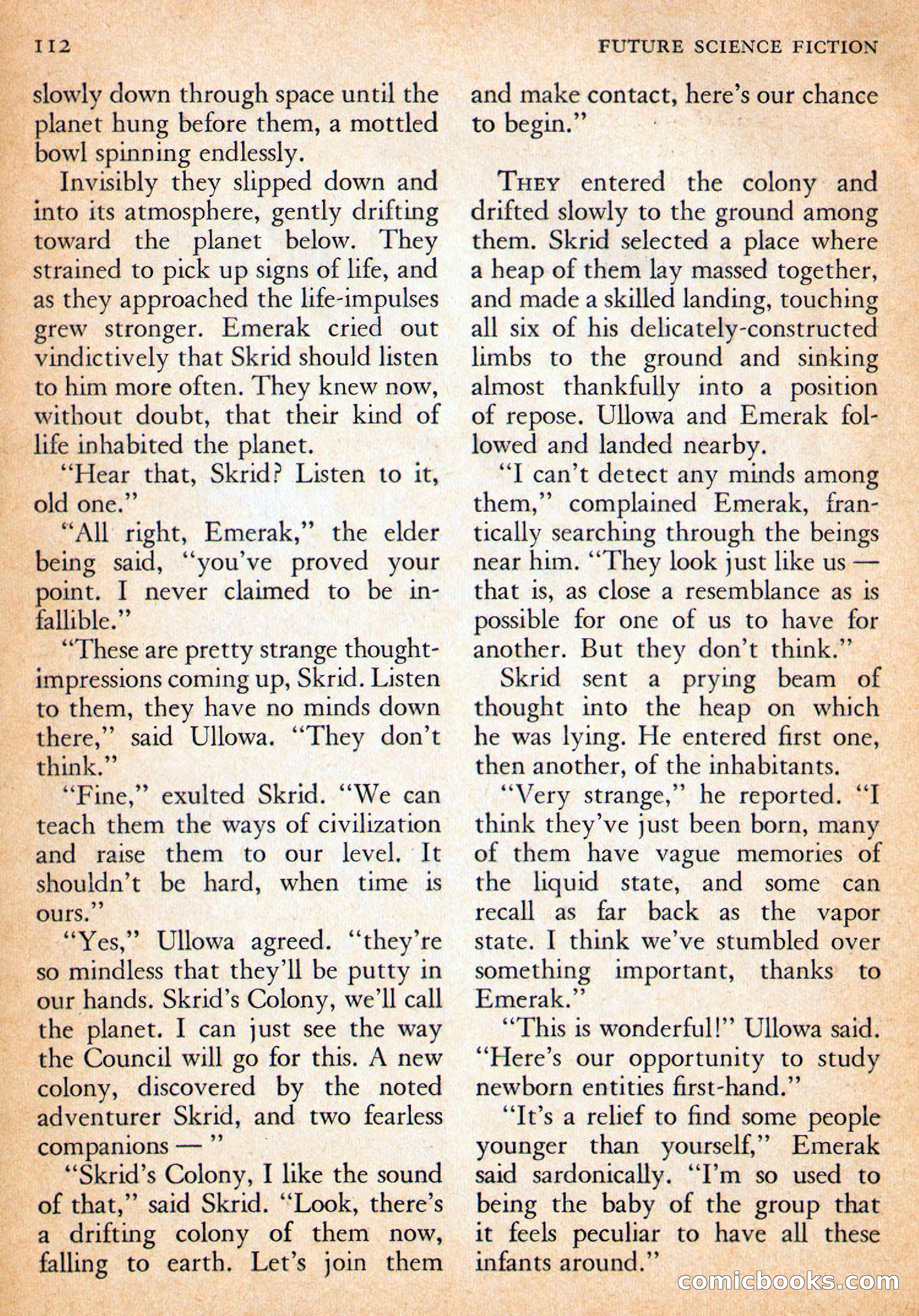 Future Science Fiction, October 1954 — page 112 of 132