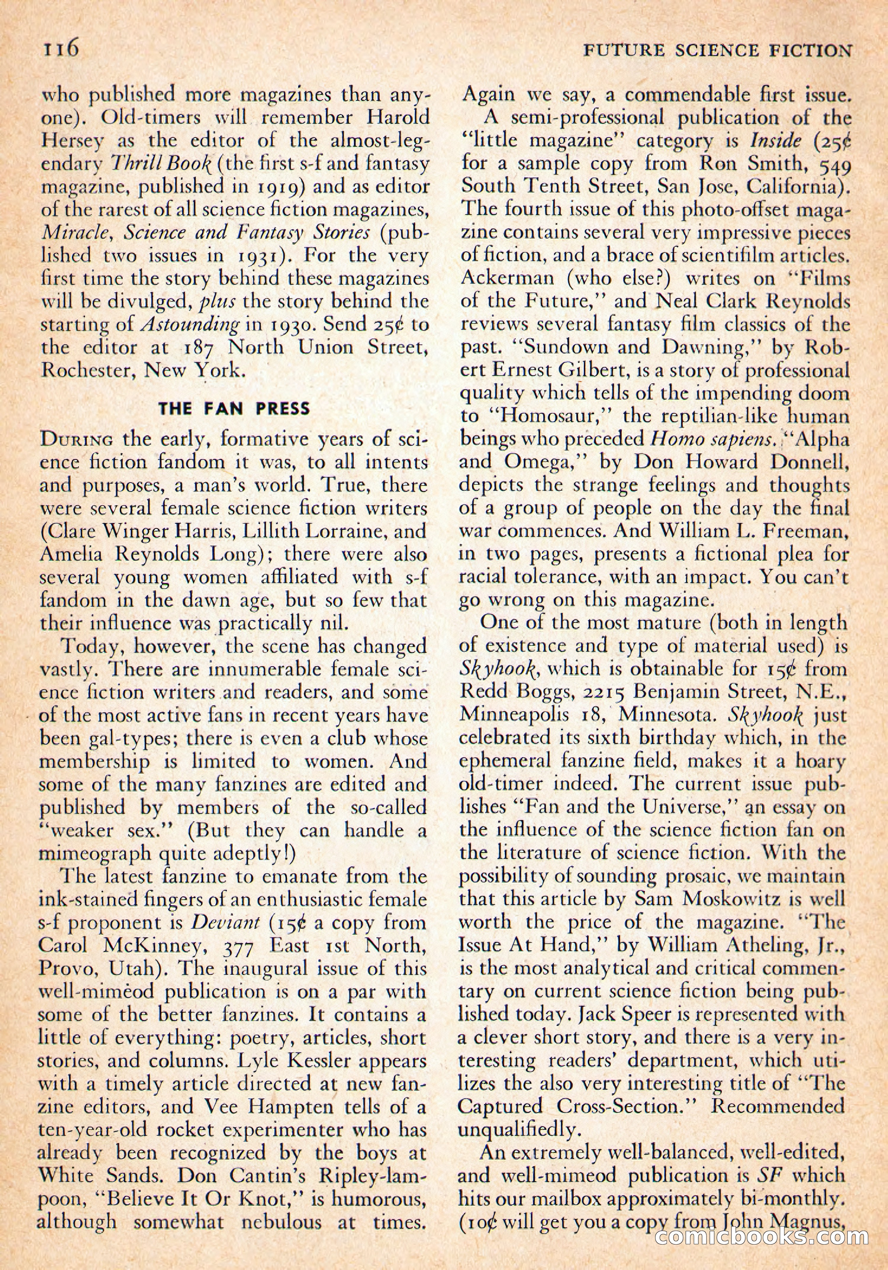 Future Science Fiction, October 1954 — page 116 of 132