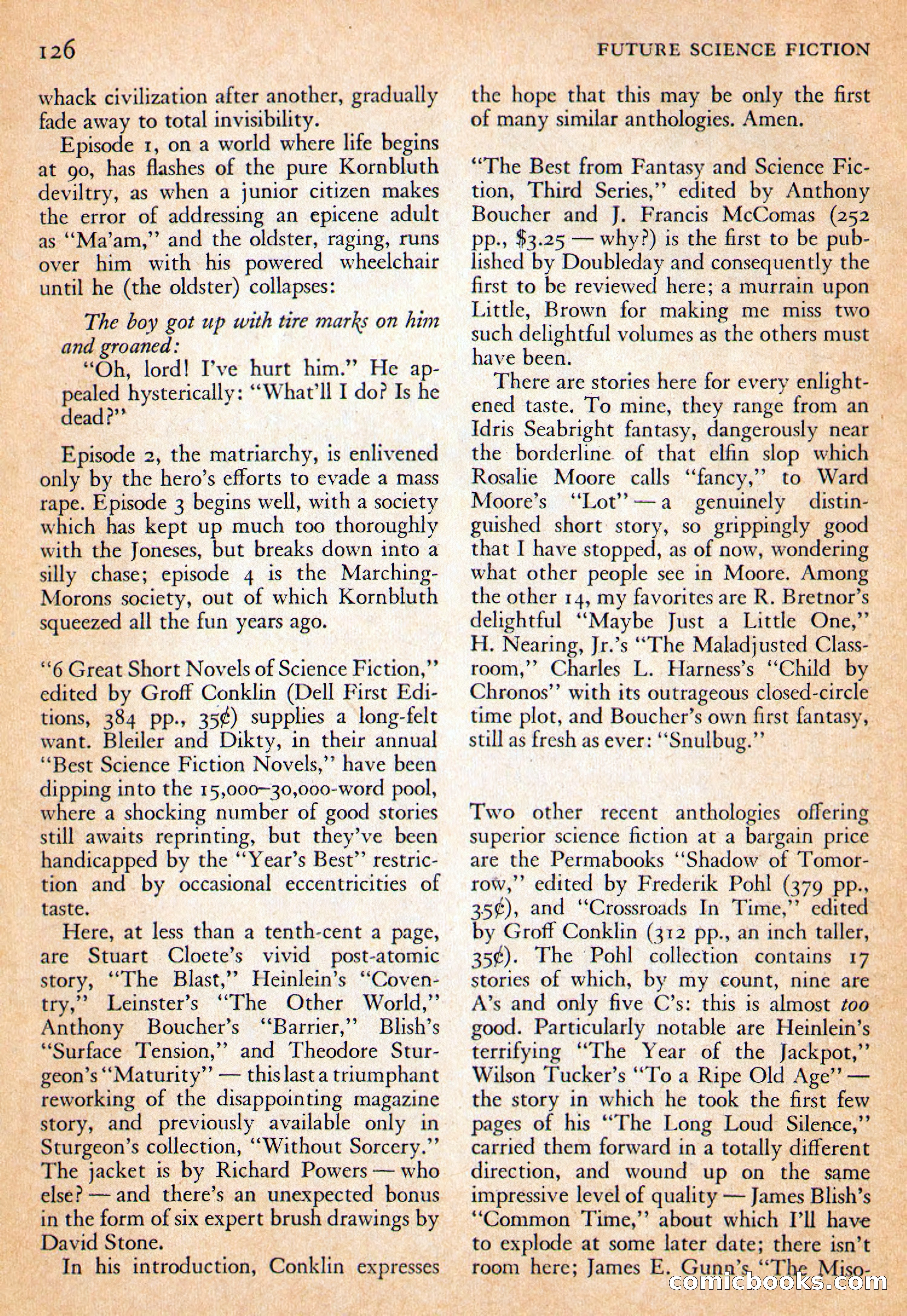 Future Science Fiction, October 1954 — page 126 of 132