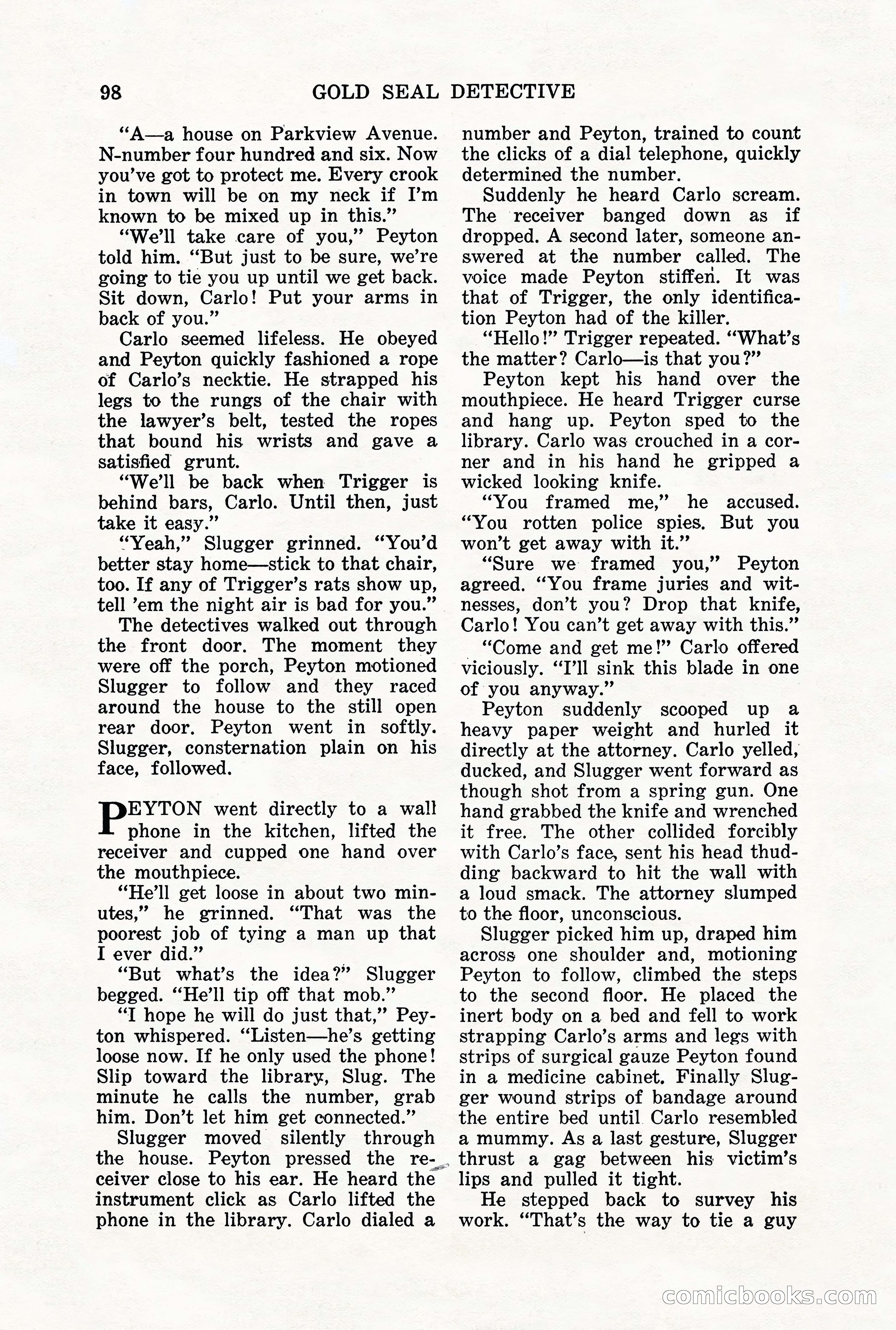 Gold Seal Detective, January 1936 — page 100 of 132