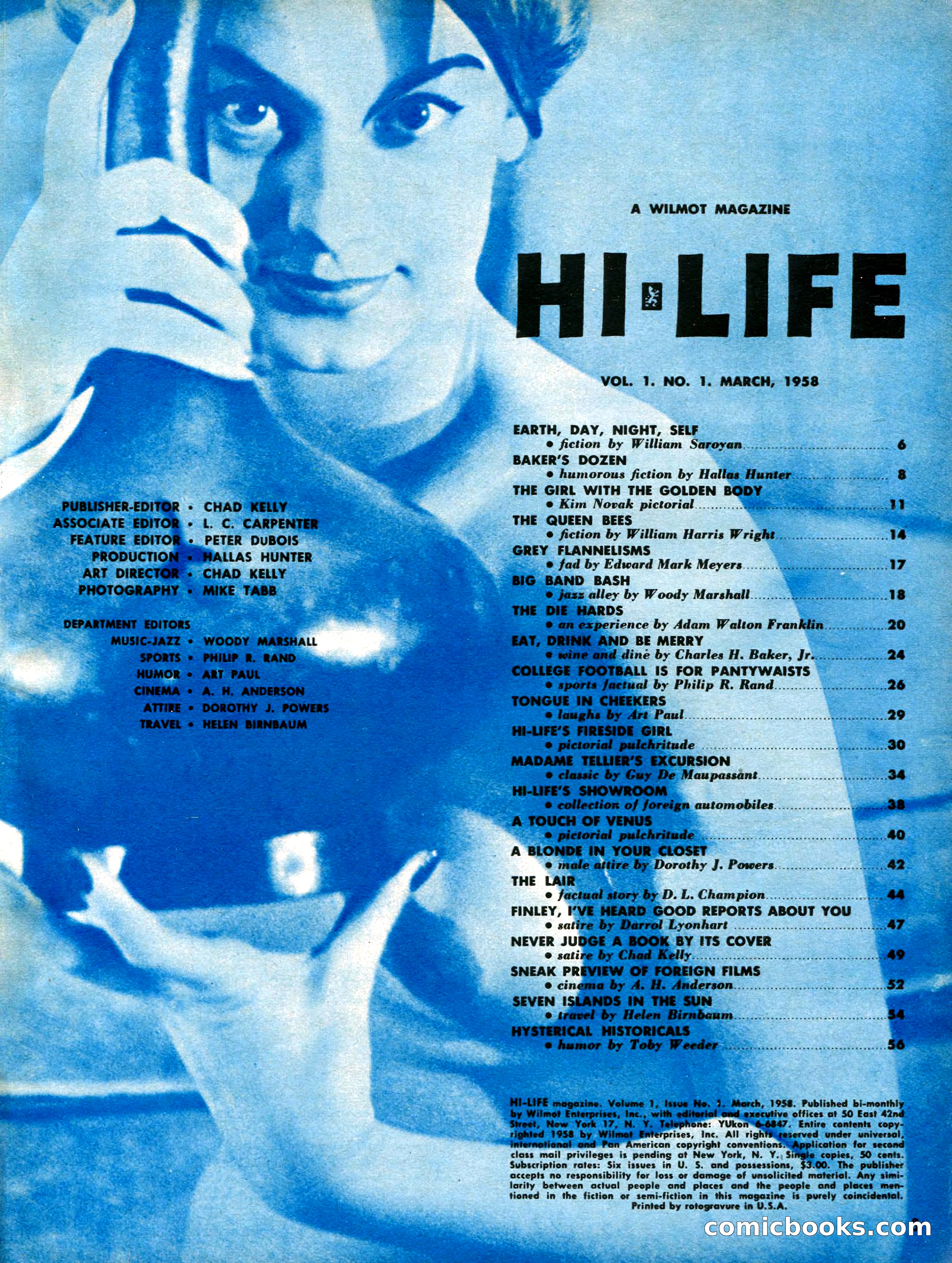Hi-Life Magazine Cover, March 1958 — page 3 of 64