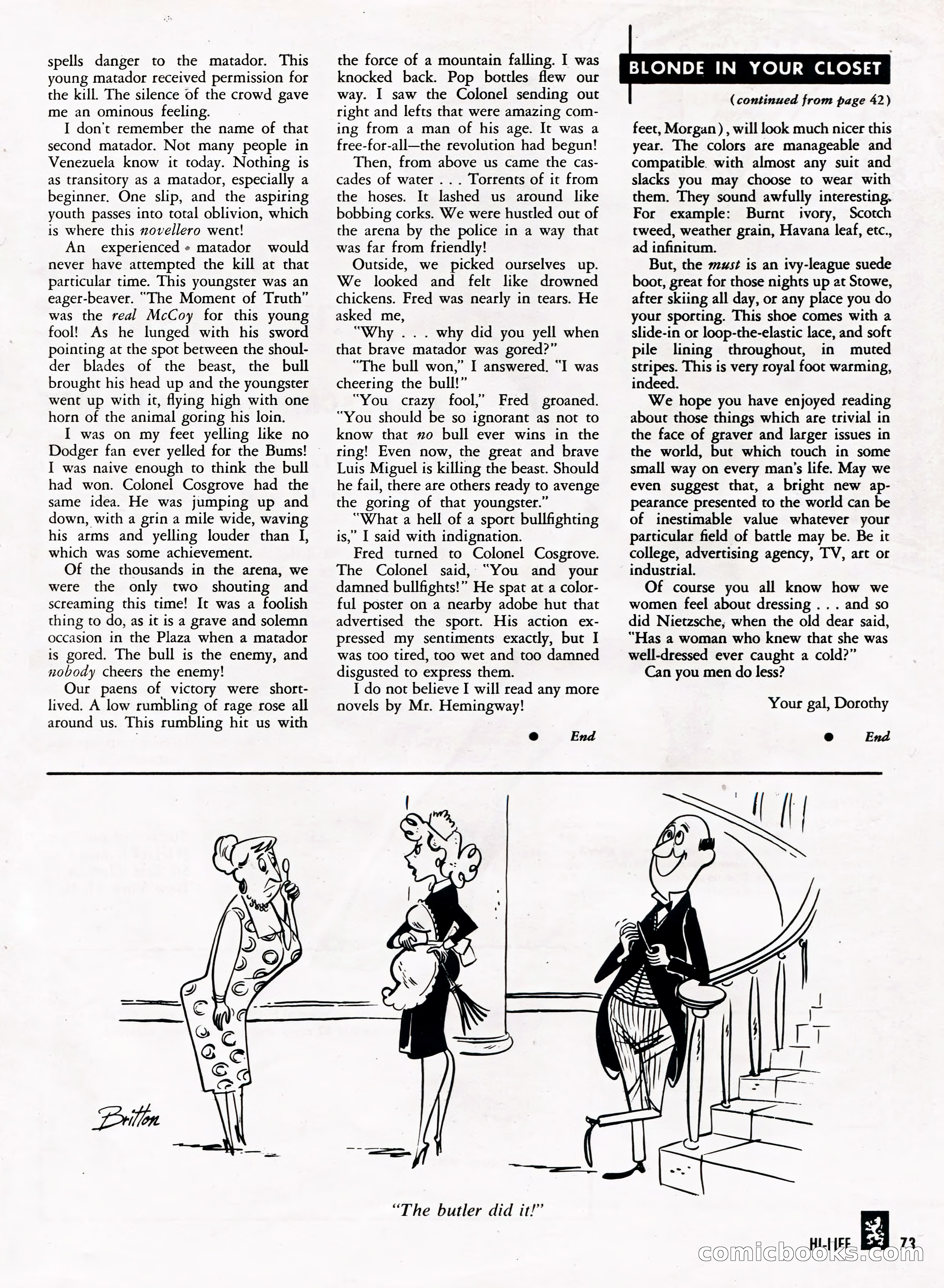 Hi-Life Magazine Cover, March 1958 — page 60 of 64