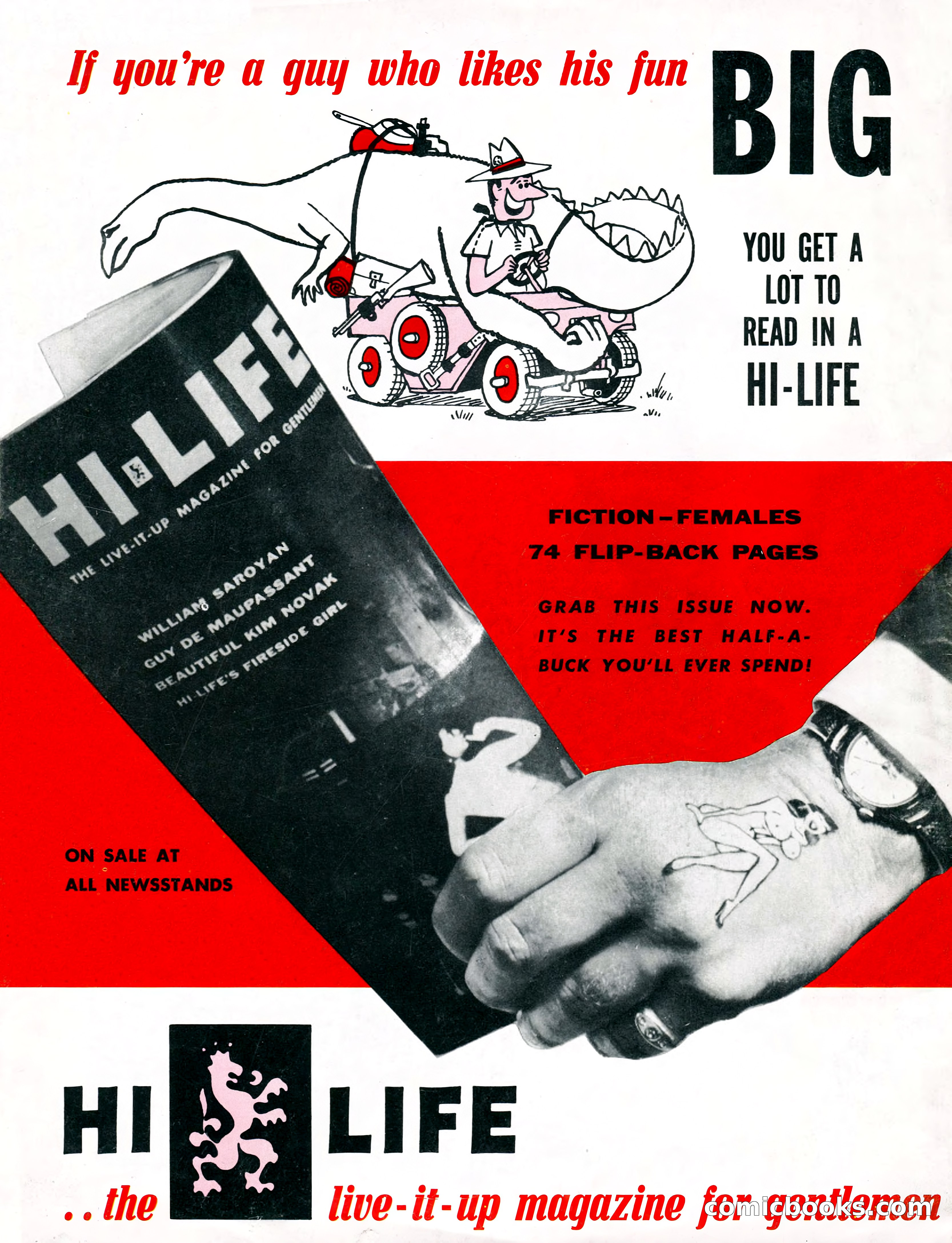 Hi-Life Magazine Cover, March 1958 — page 63 of 64