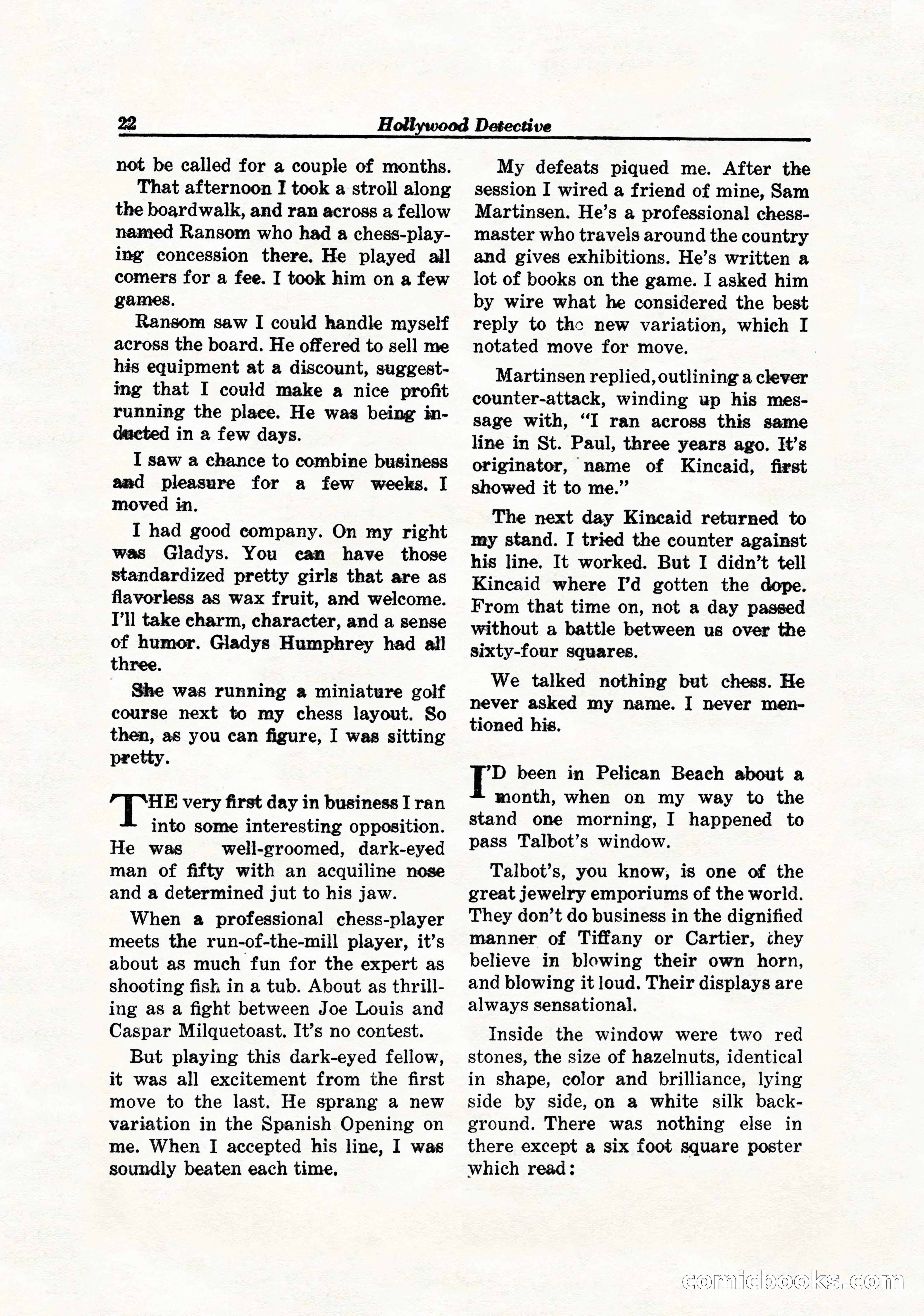 Hollywood Detective, April 1944 — page 24 of 116