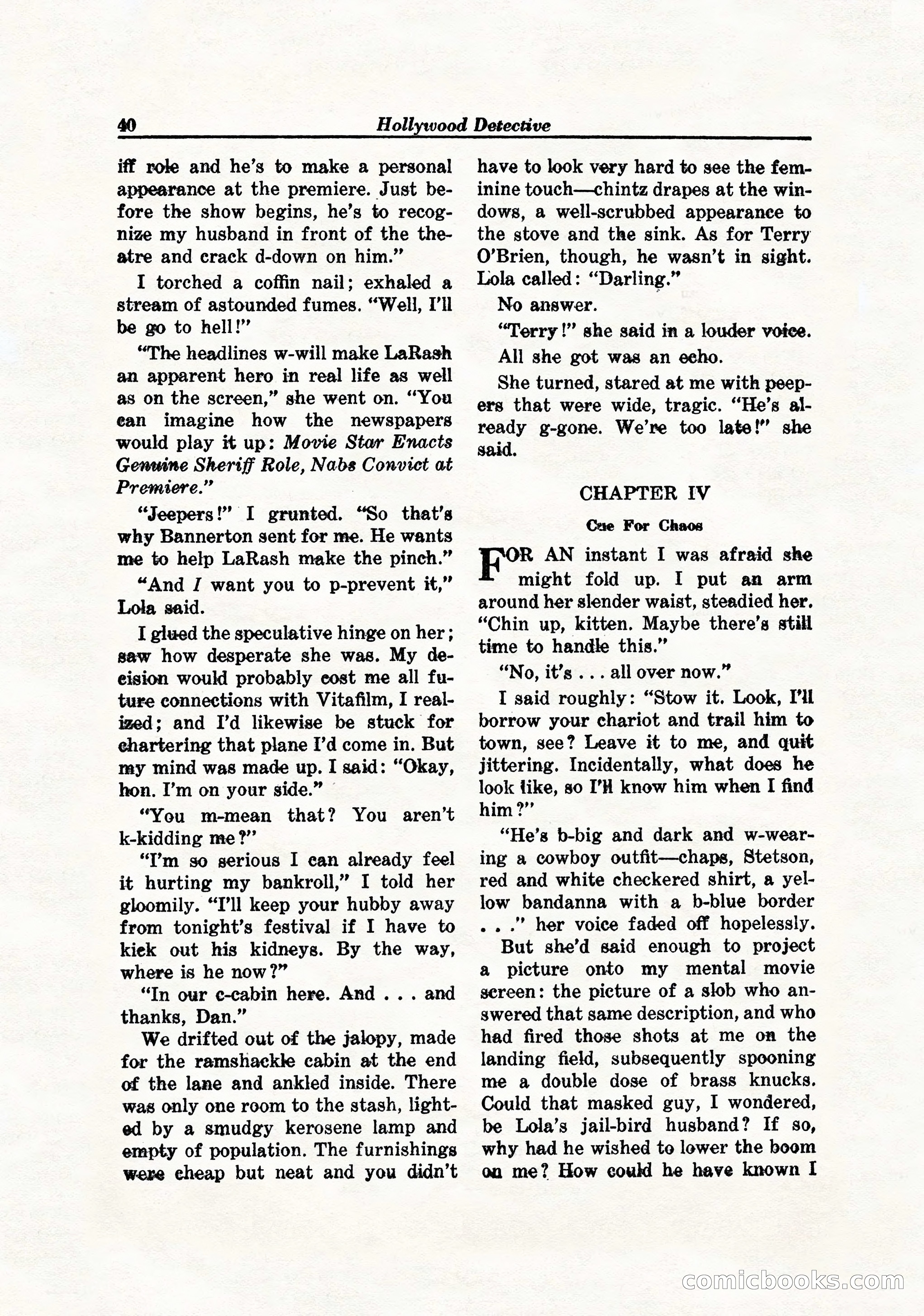 Hollywood Detective, April 1944 — page 42 of 116
