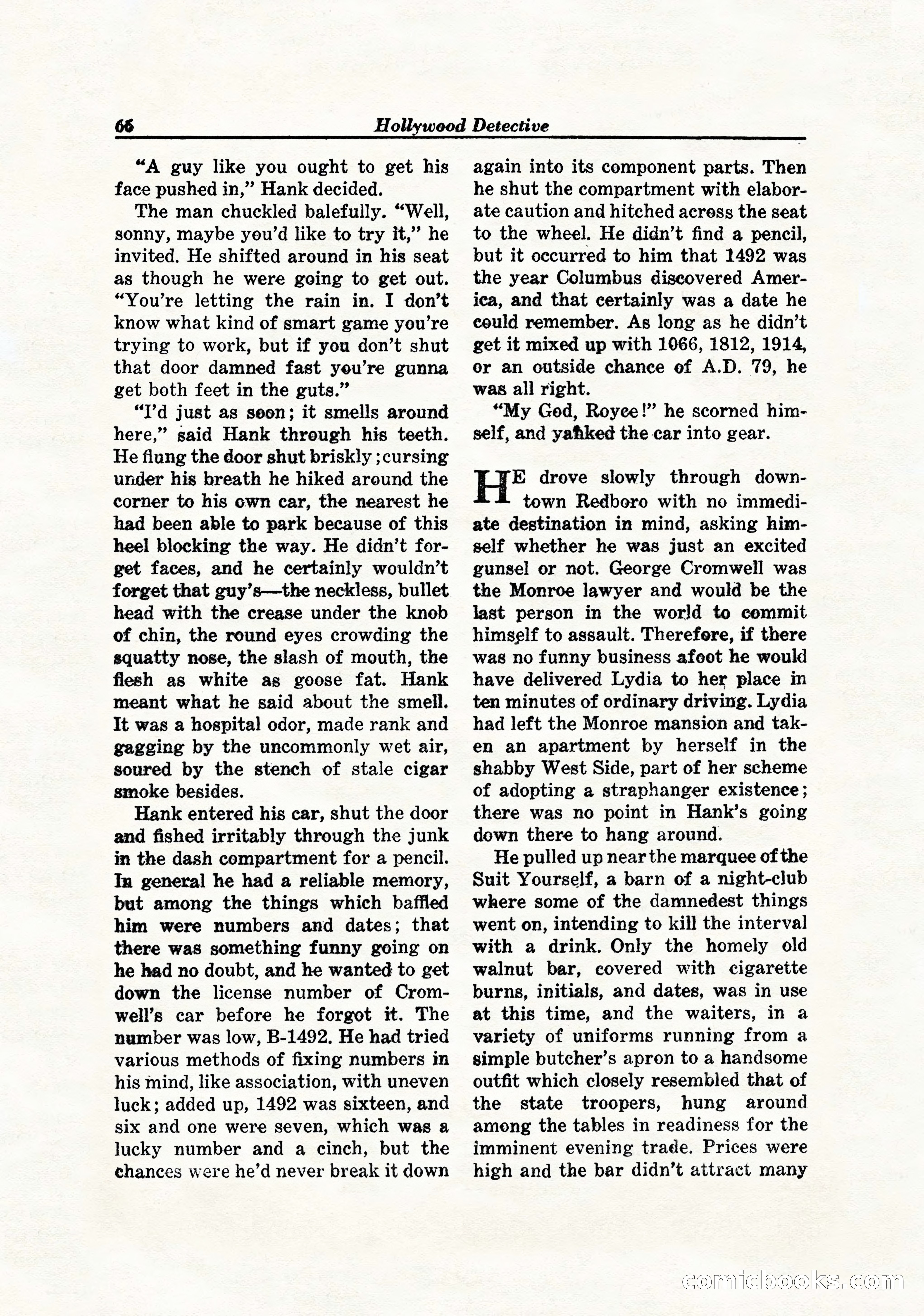 Hollywood Detective, April 1944 — page 68 of 116