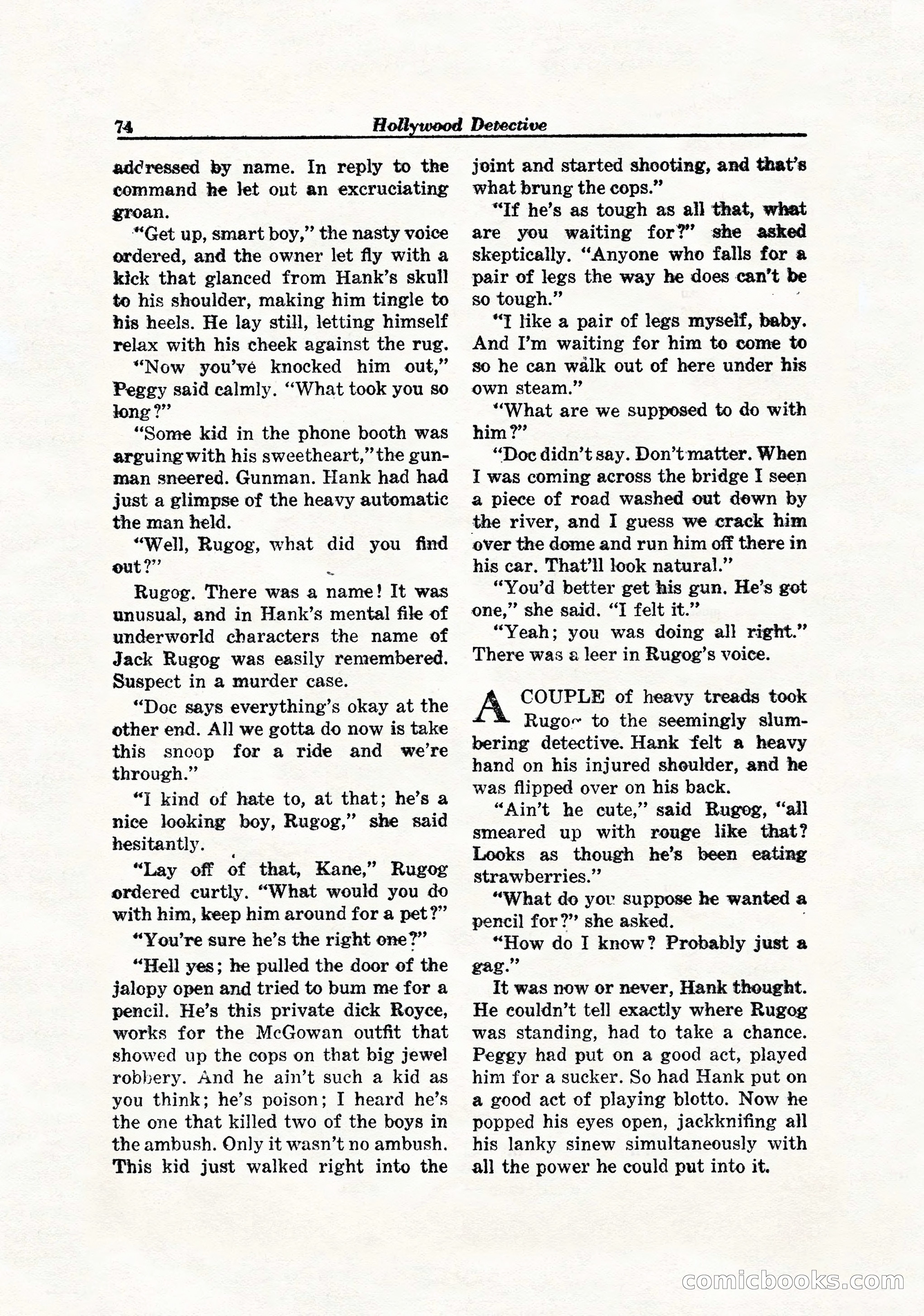 Hollywood Detective, April 1944 — page 76 of 116