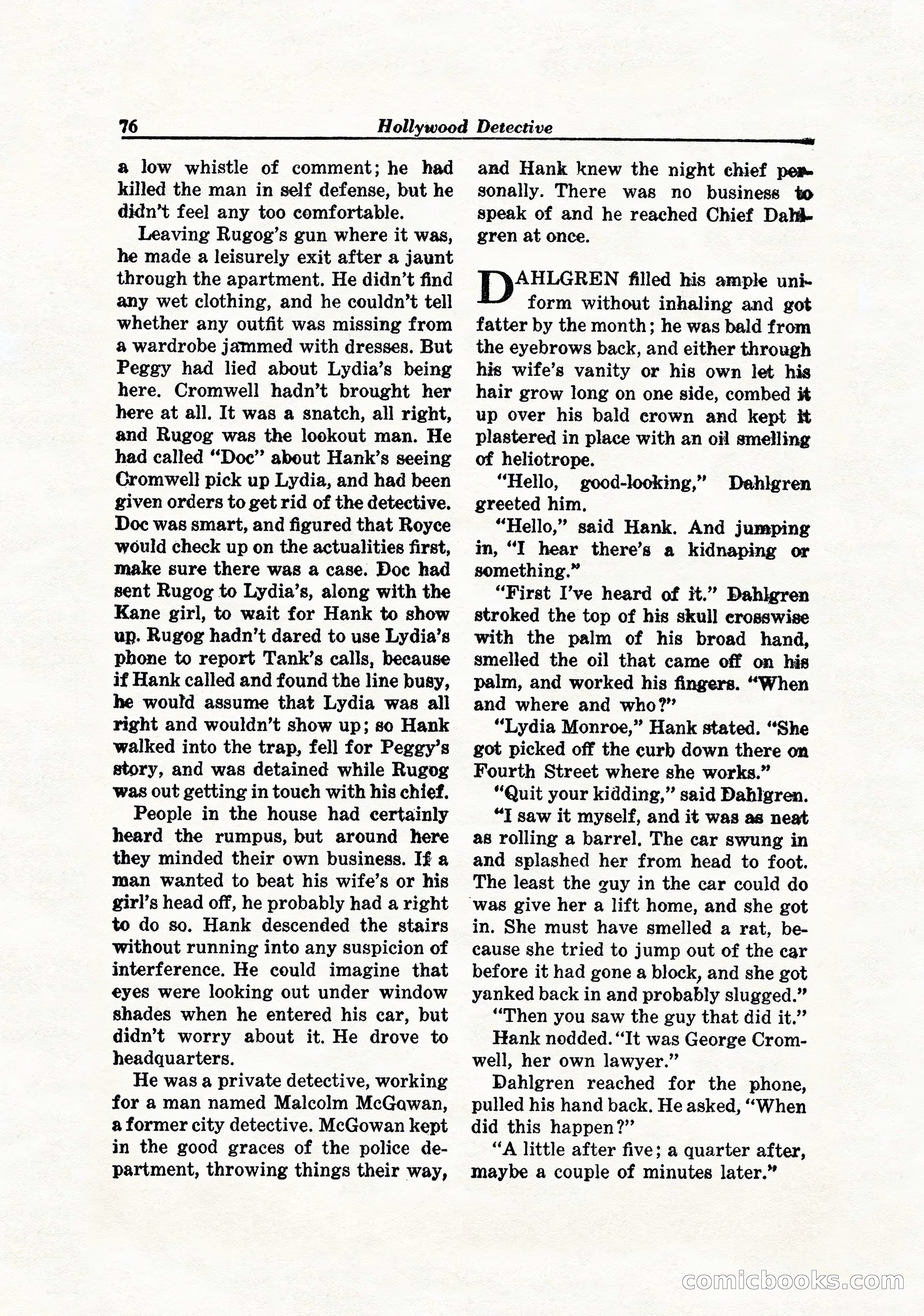 Hollywood Detective, April 1944 — page 78 of 116