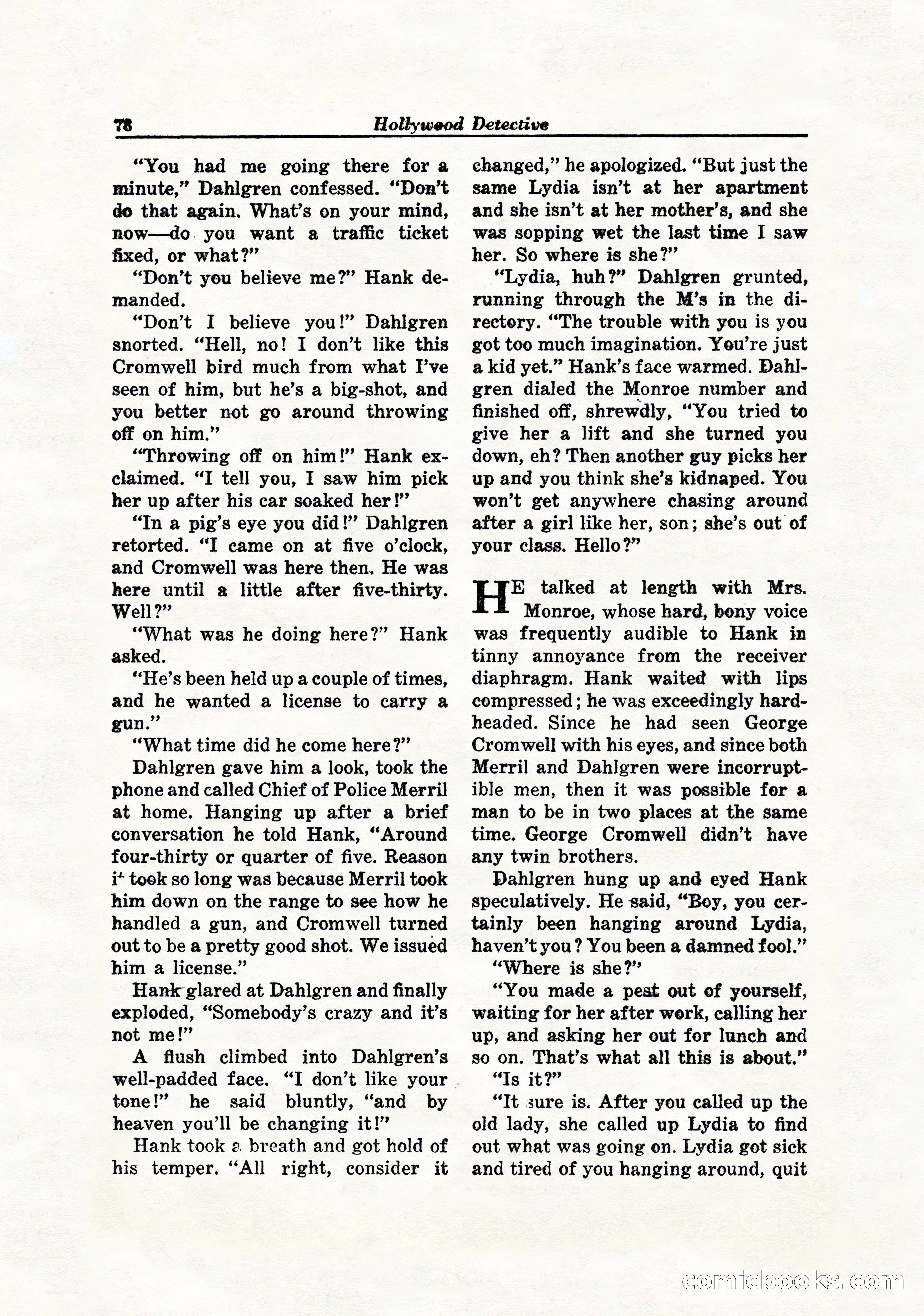 Hollywood Detective, April 1944 — page 80 of 116