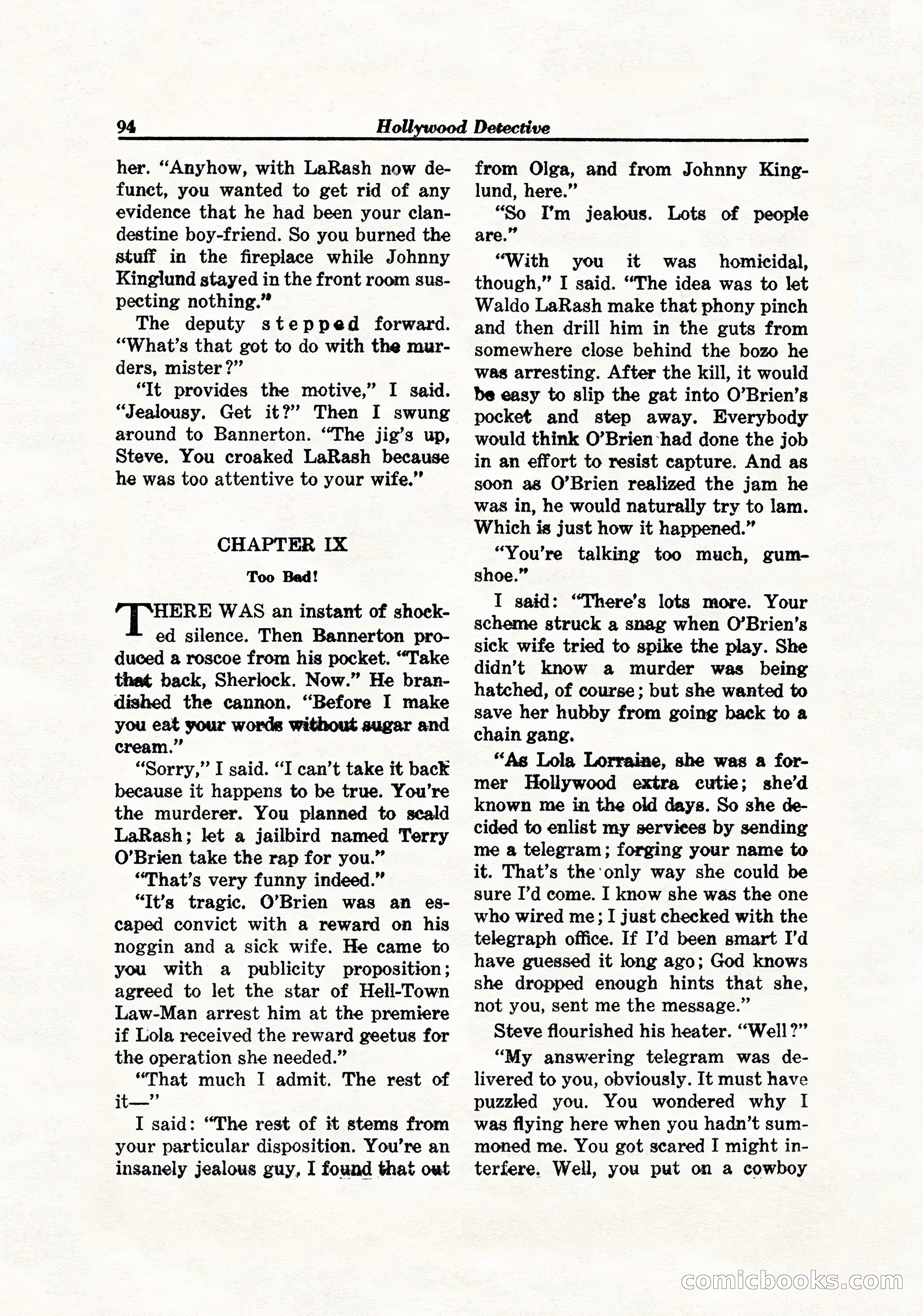 Hollywood Detective, April 1944 — page 96 of 116