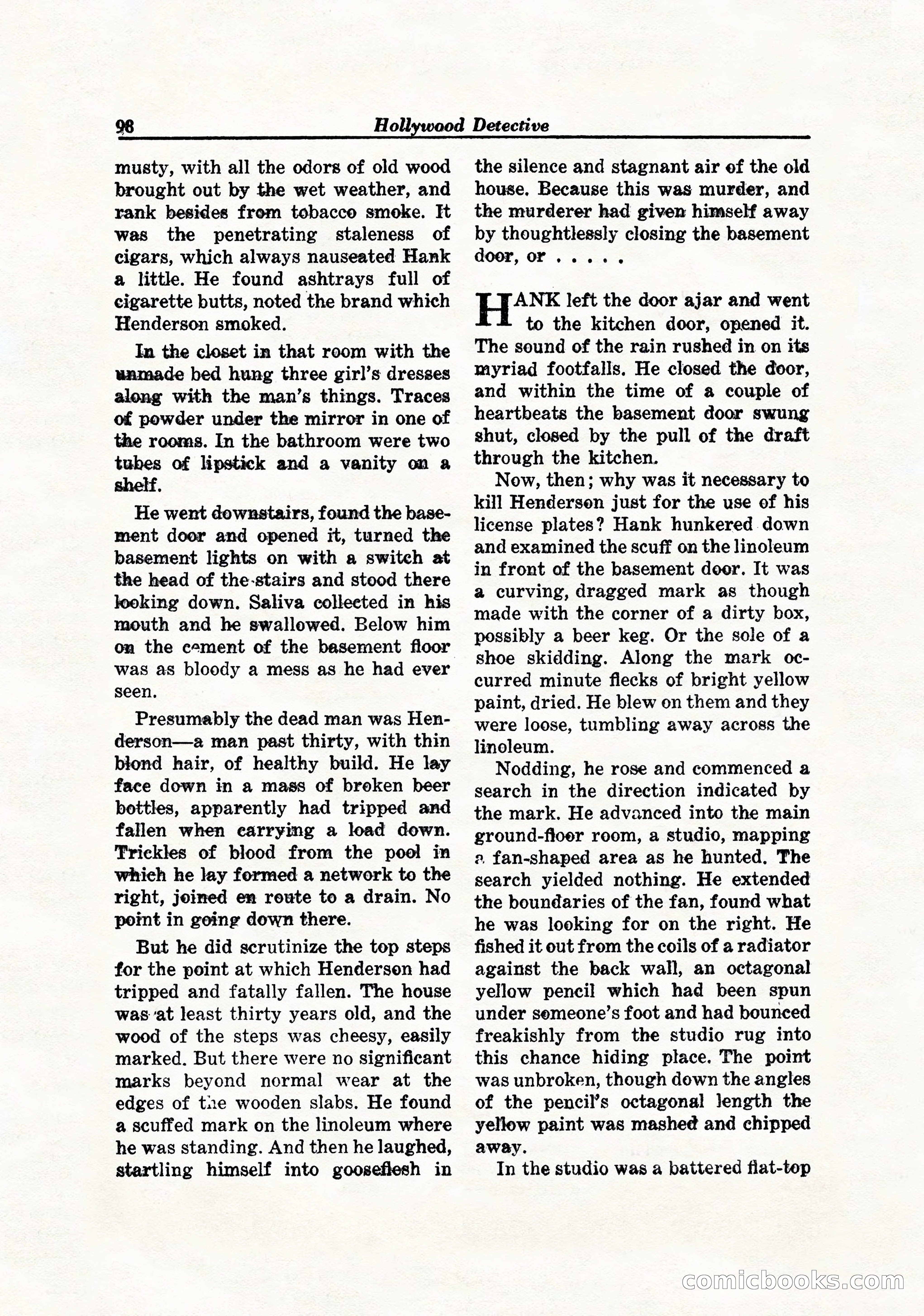 Hollywood Detective, April 1944 — page 100 of 116