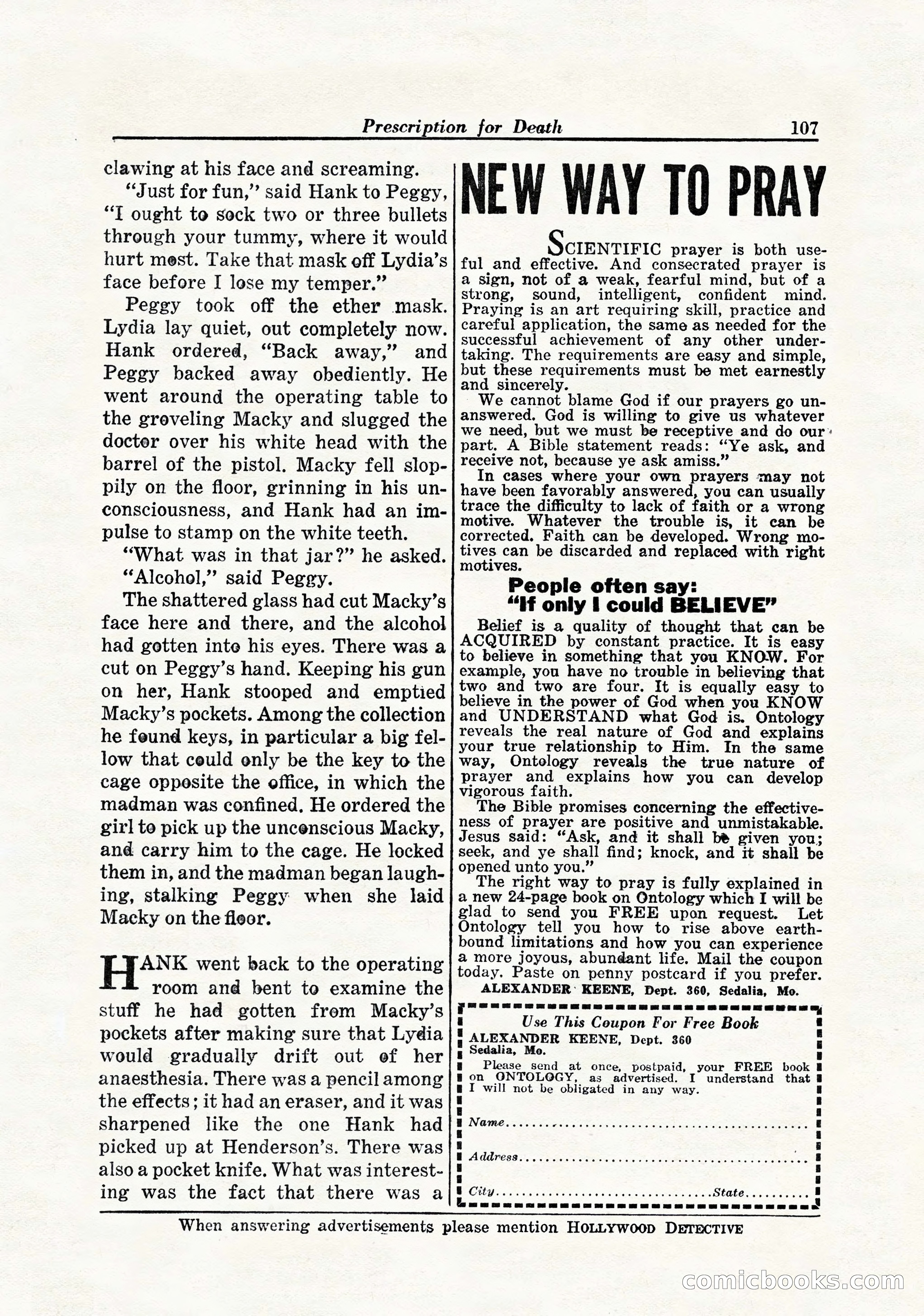 Hollywood Detective, April 1944 — page 109 of 116