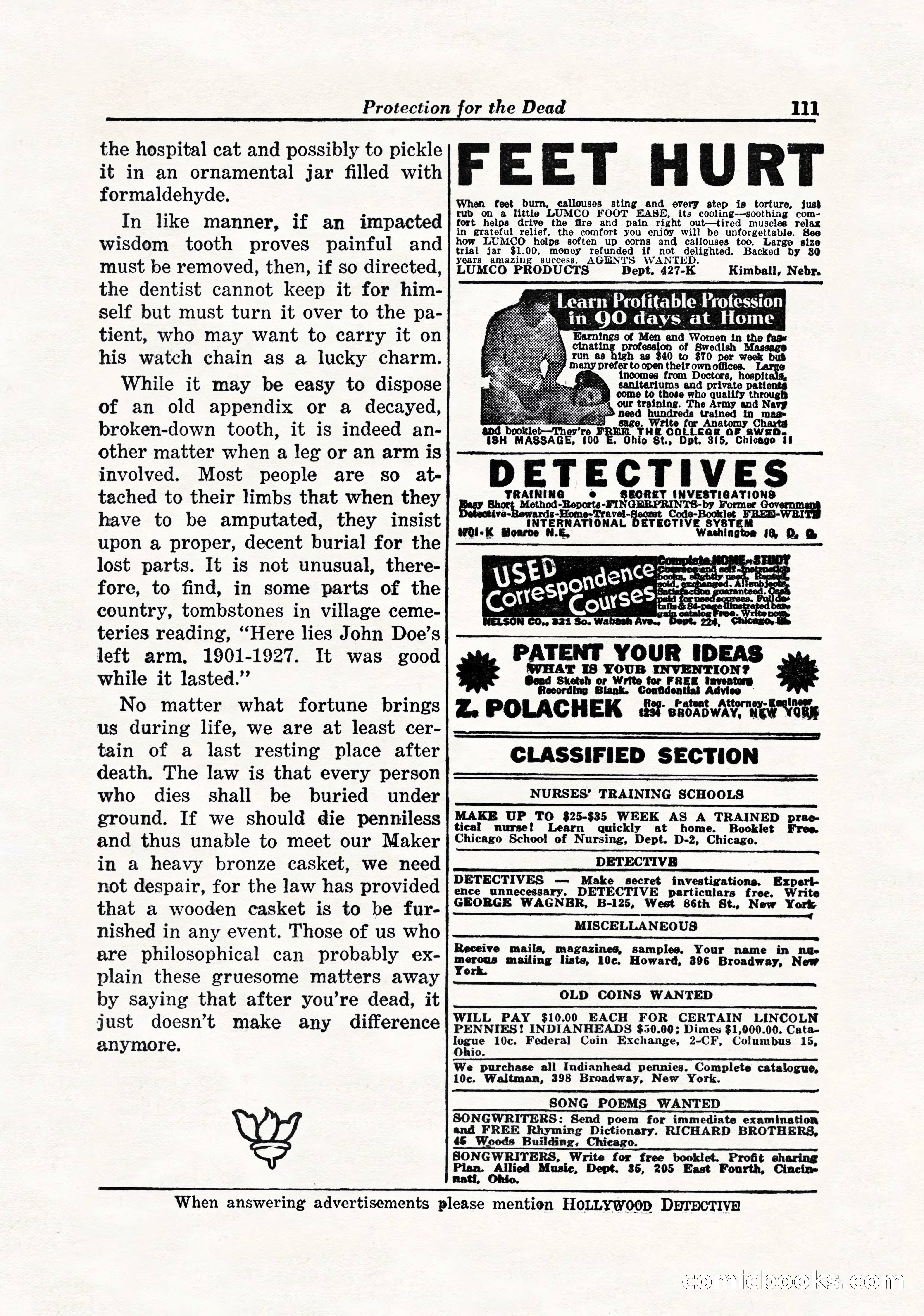 Hollywood Detective, April 1944 — page 113 of 116