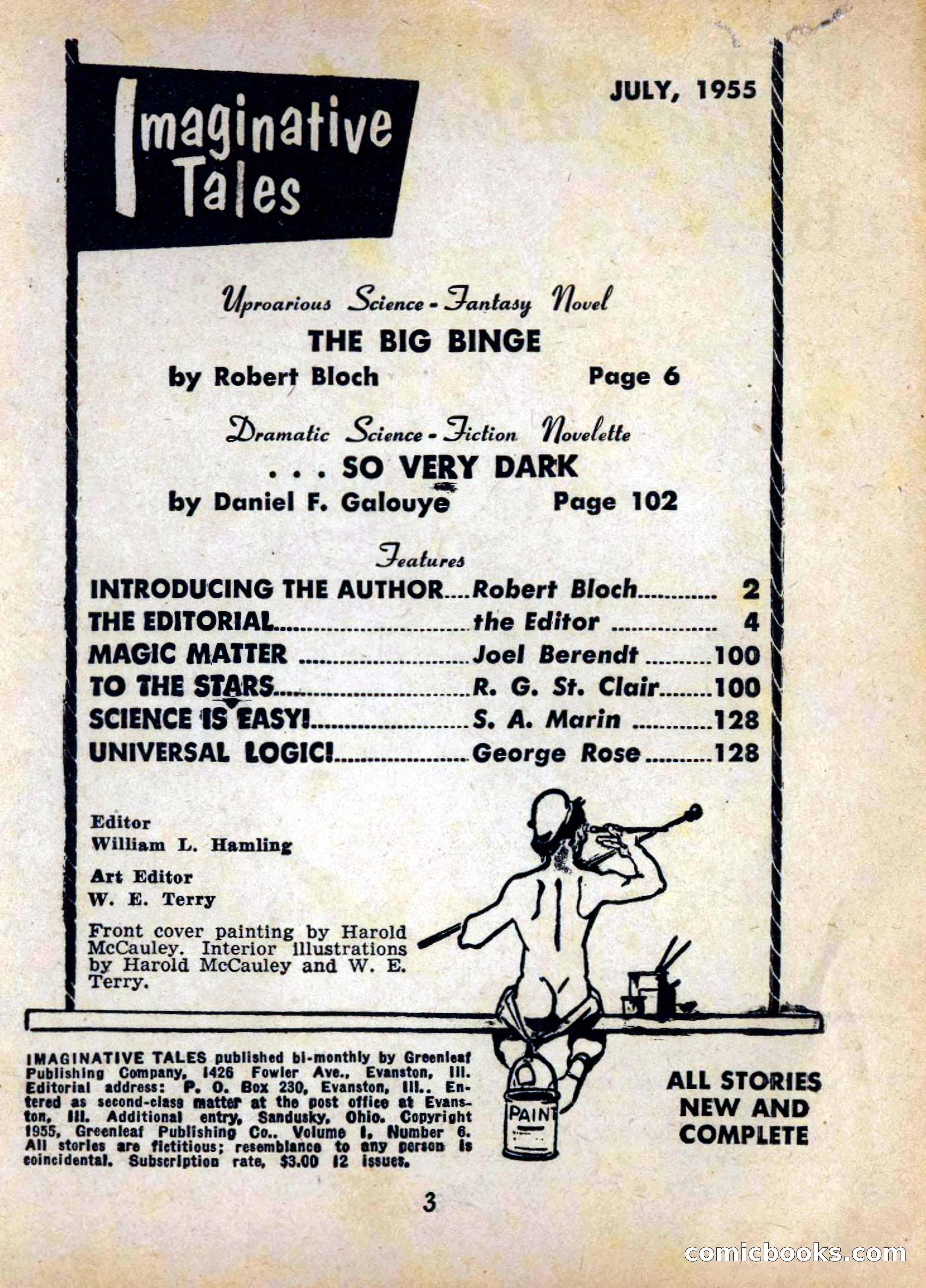 Imaginative Tales, July 1955 — page 3 of 132