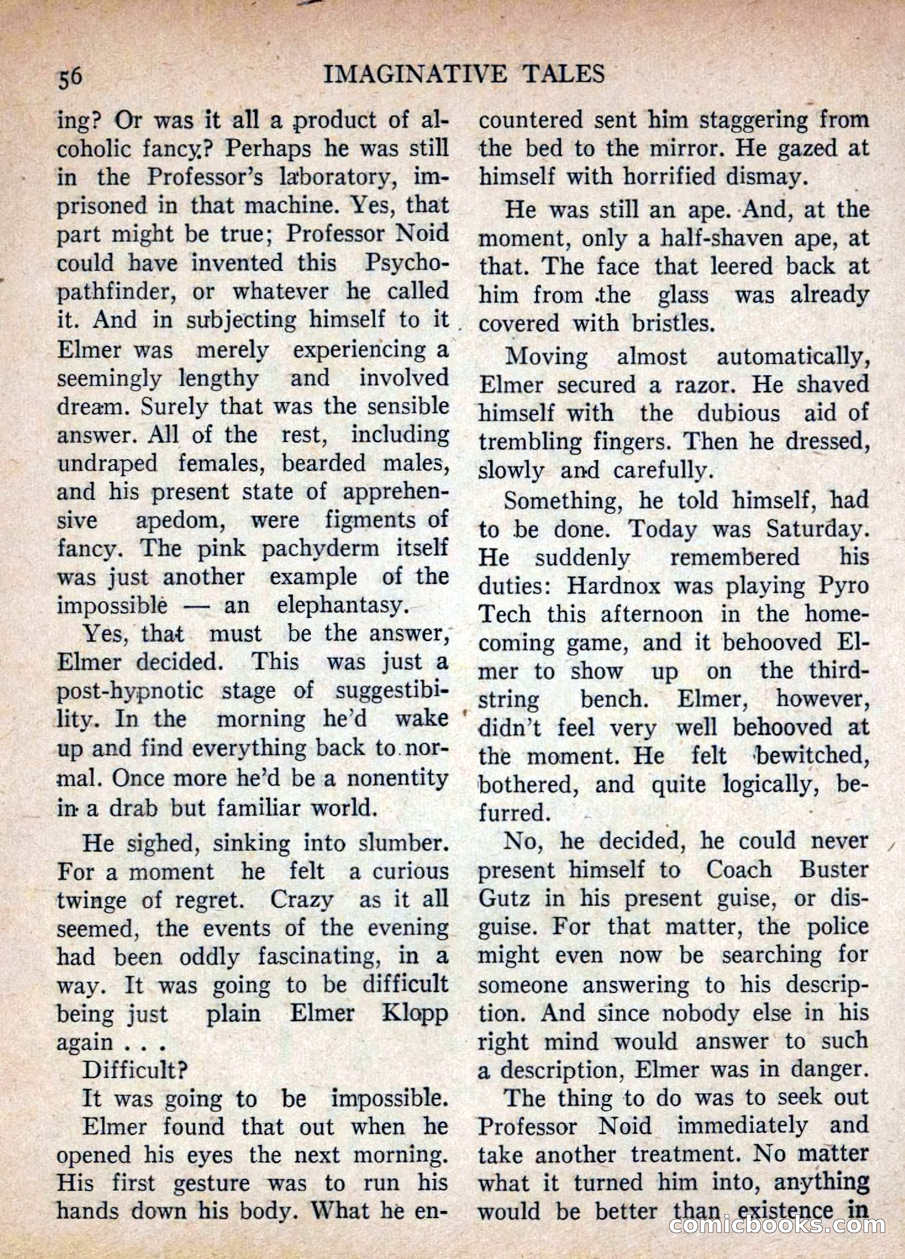 Imaginative Tales, July 1955 — page 56 of 132
