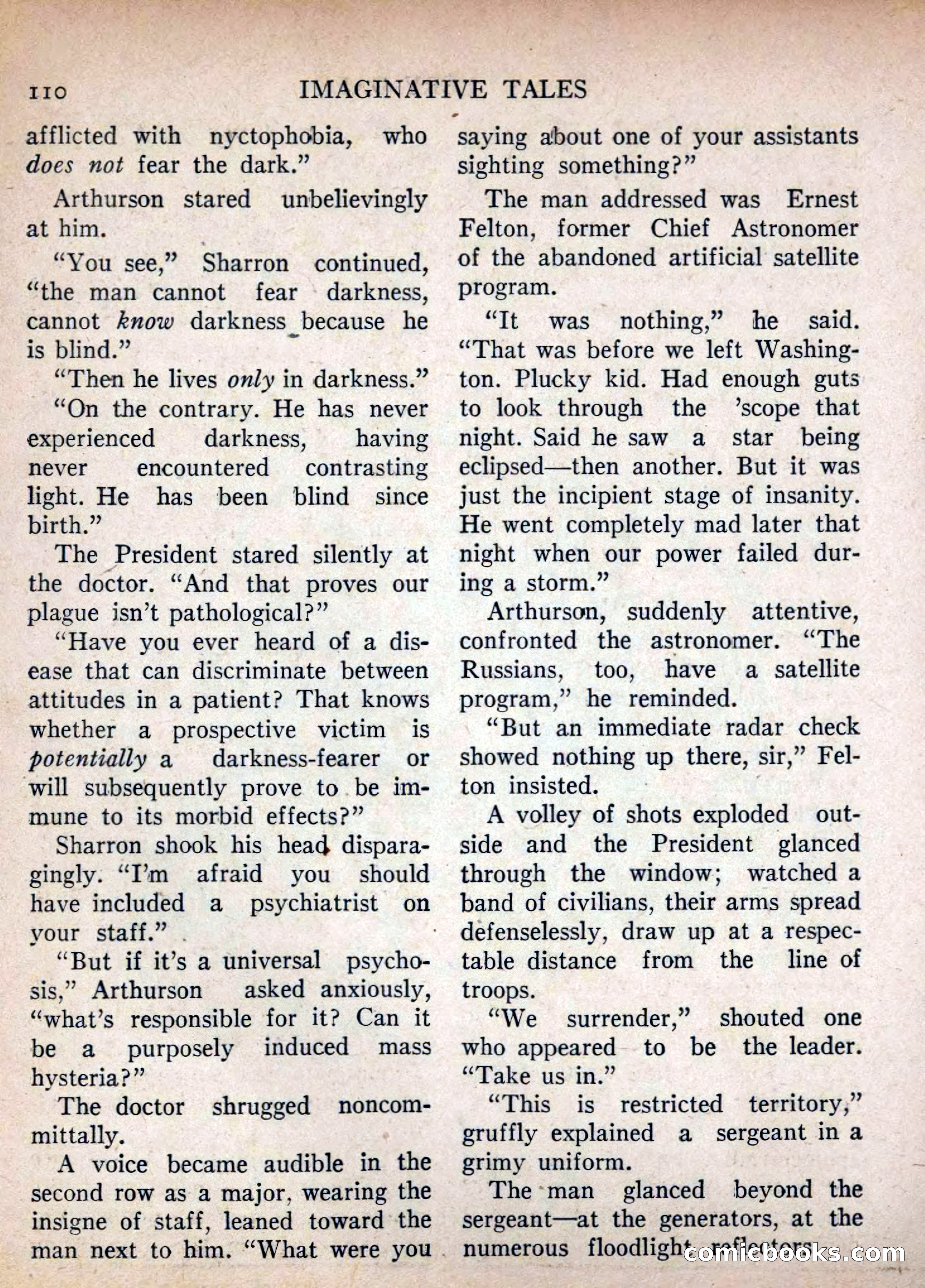 Imaginative Tales, July 1955 — page 110 of 132