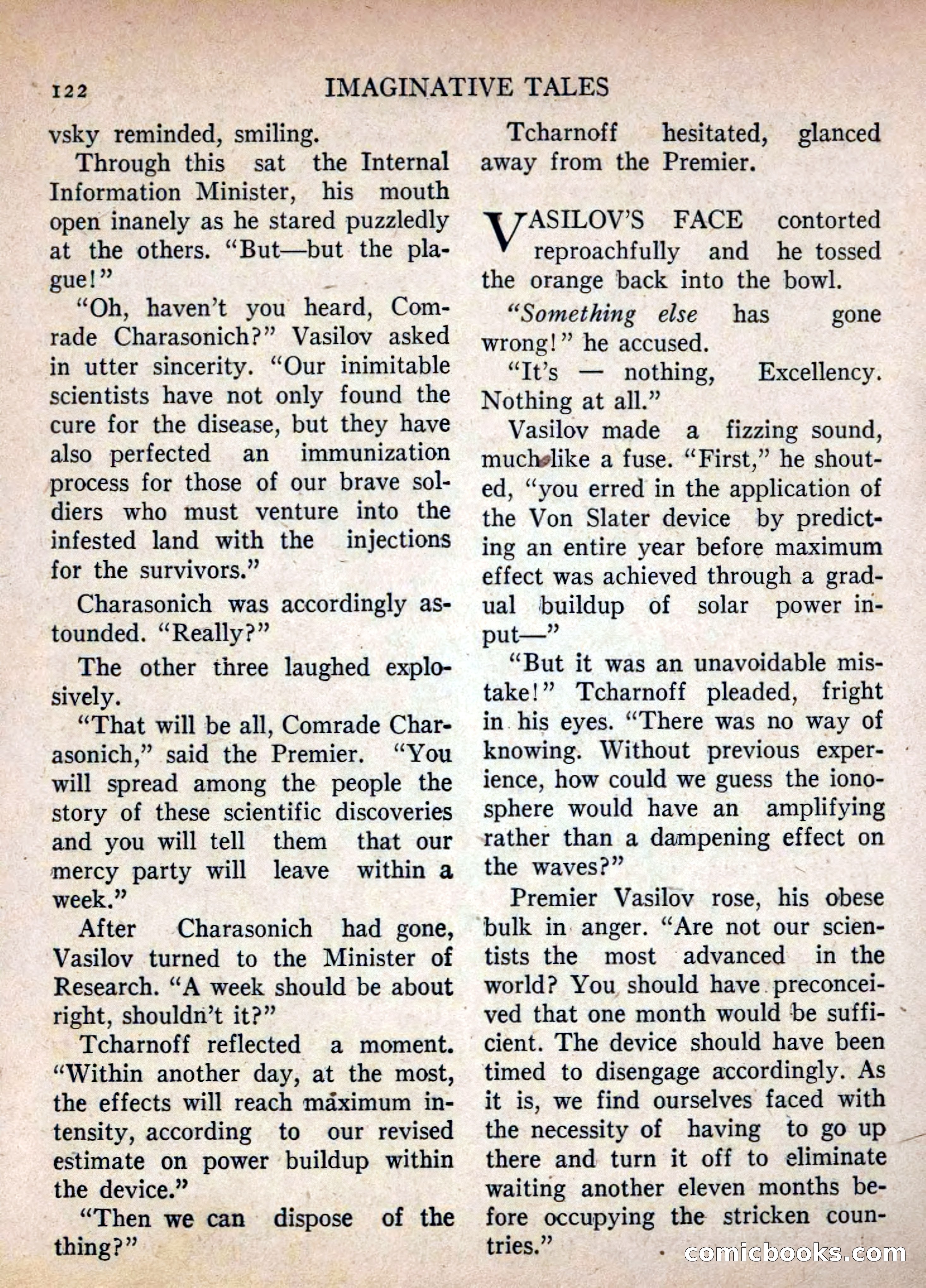 Imaginative Tales, July 1955 — page 122 of 132
