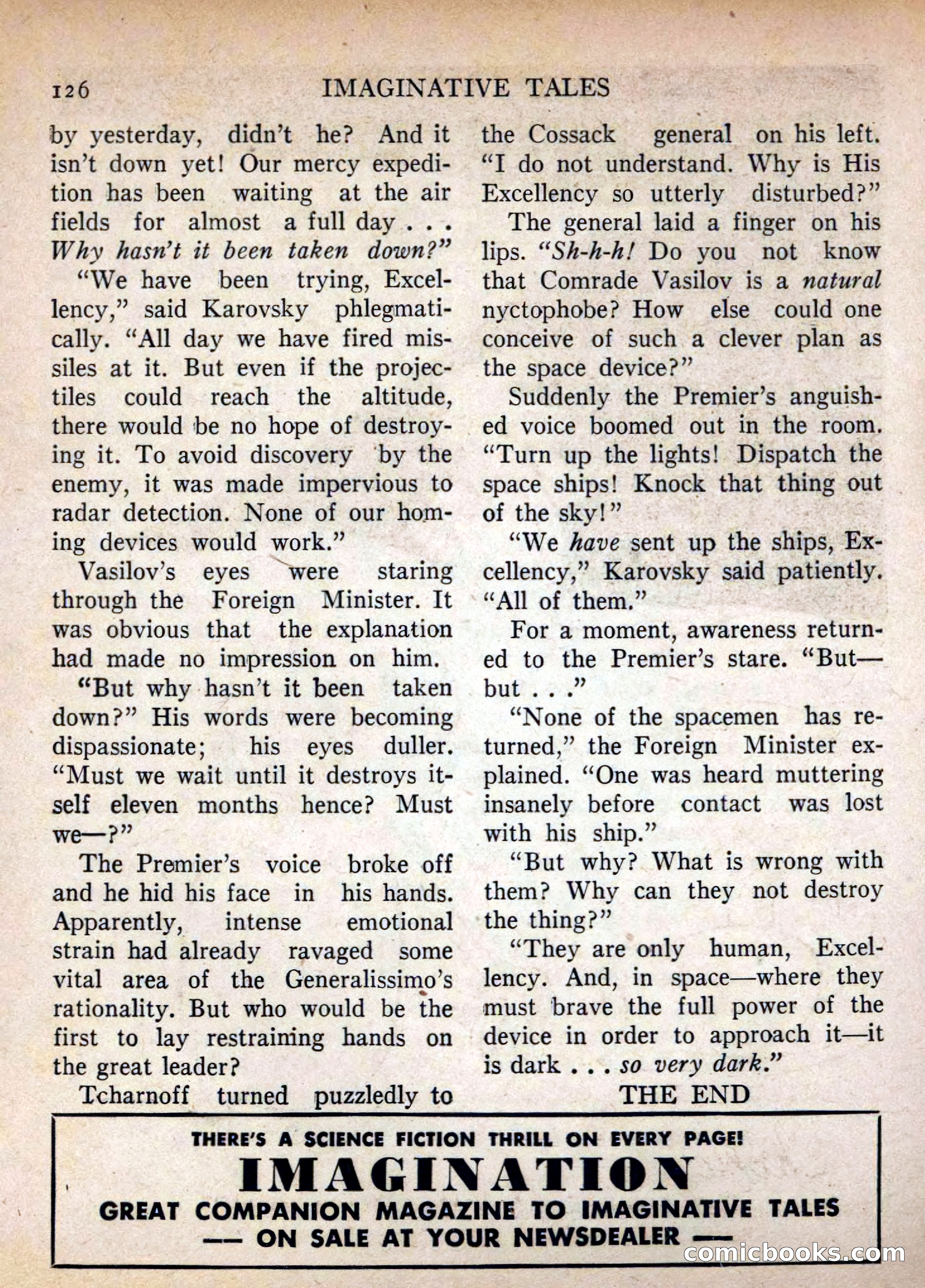 Imaginative Tales, July 1955 — page 126 of 132