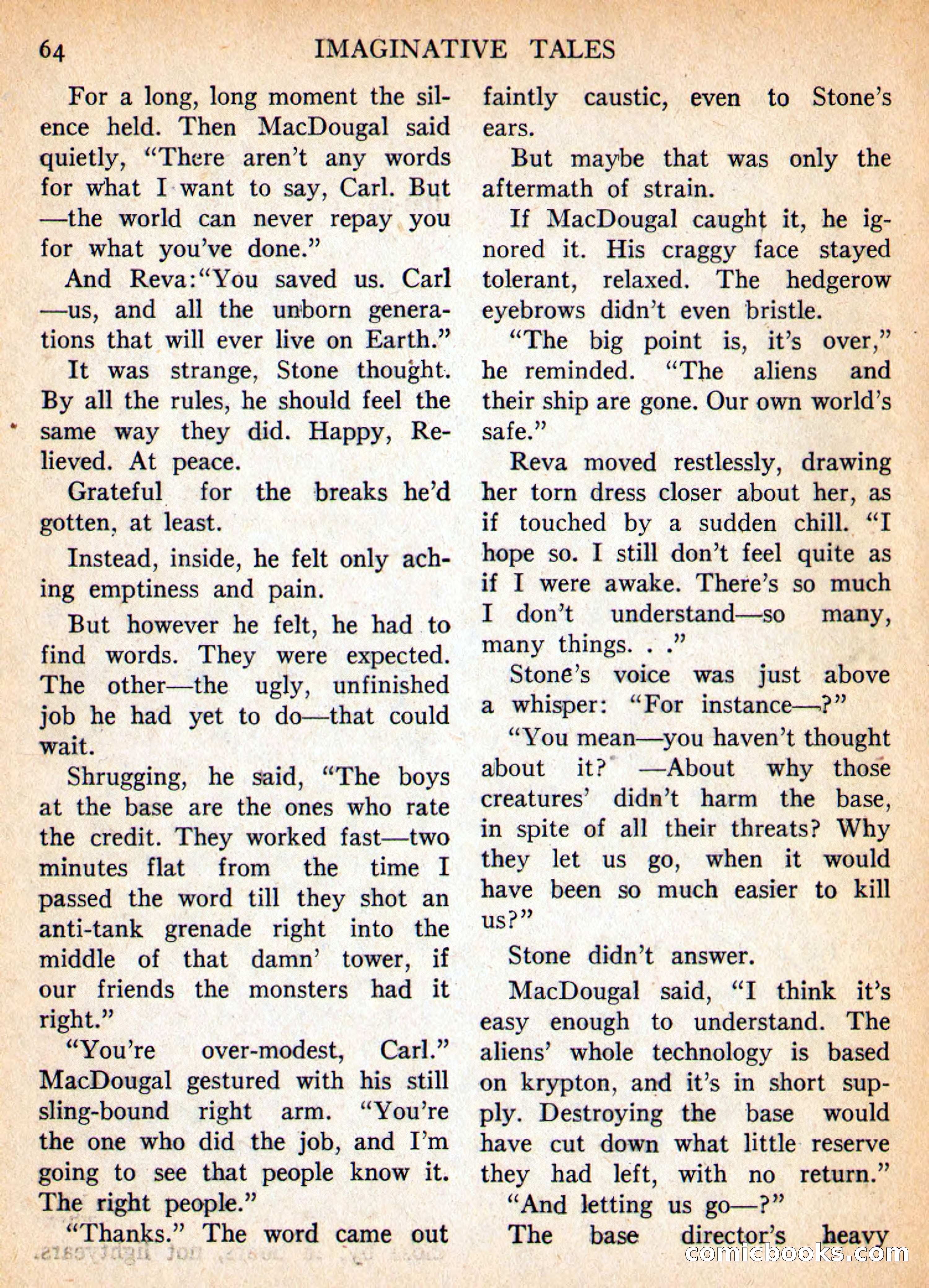 Imaginative Tales, September 1955 — page 64 of 132