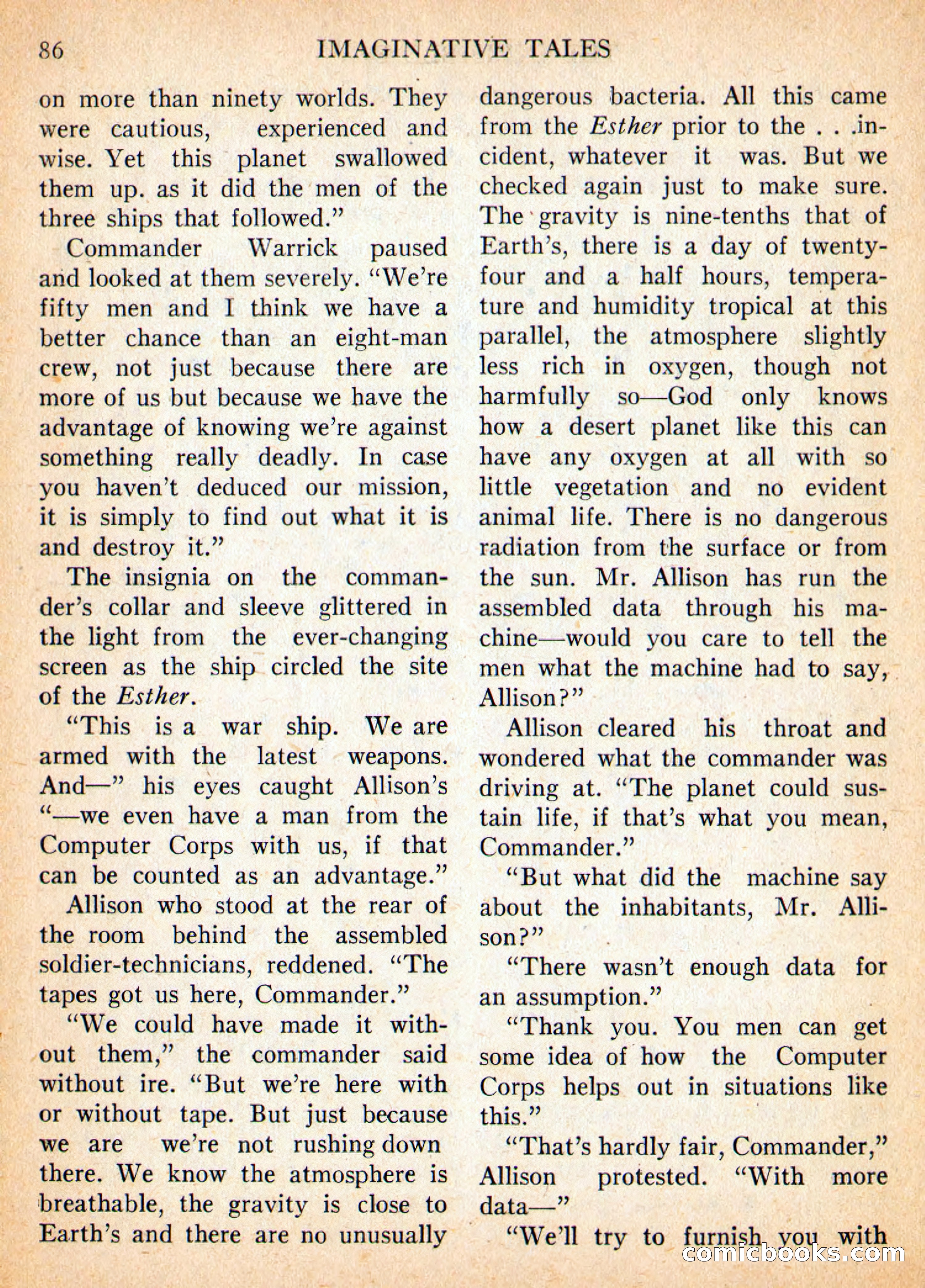Imaginative Tales, September 1955 — page 86 of 132