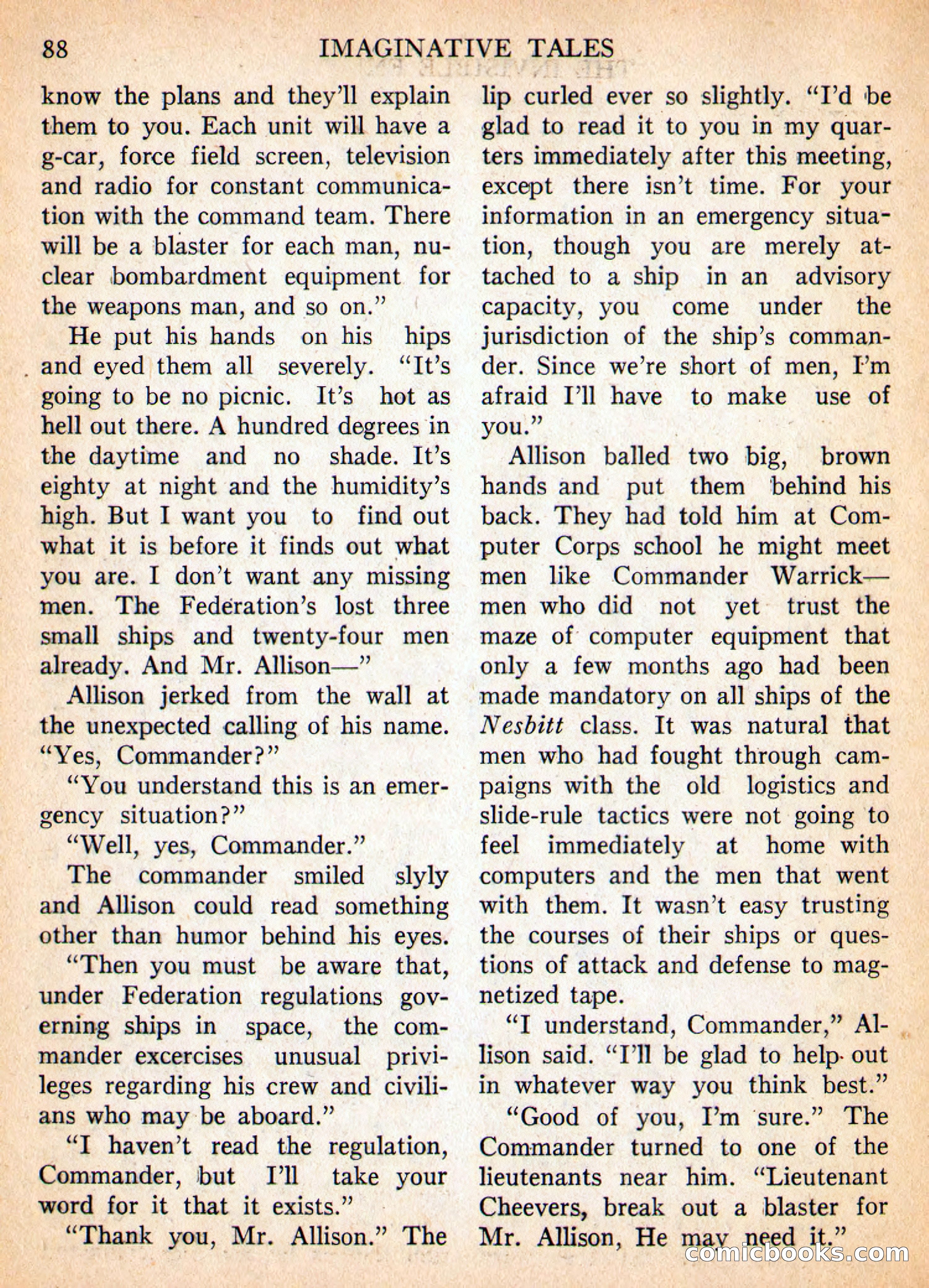 Imaginative Tales, September 1955 — page 88 of 132