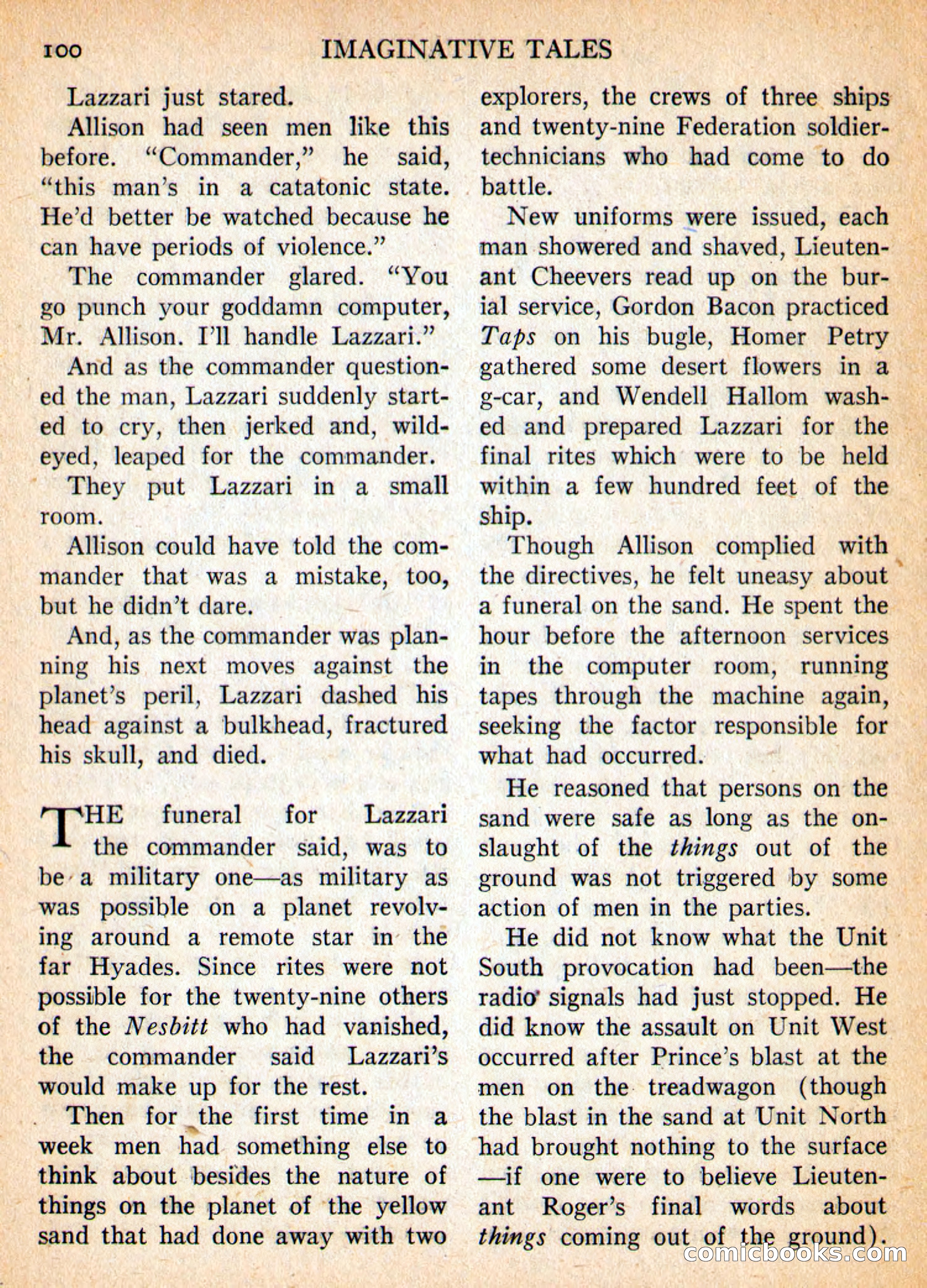 Imaginative Tales, September 1955 — page 100 of 132