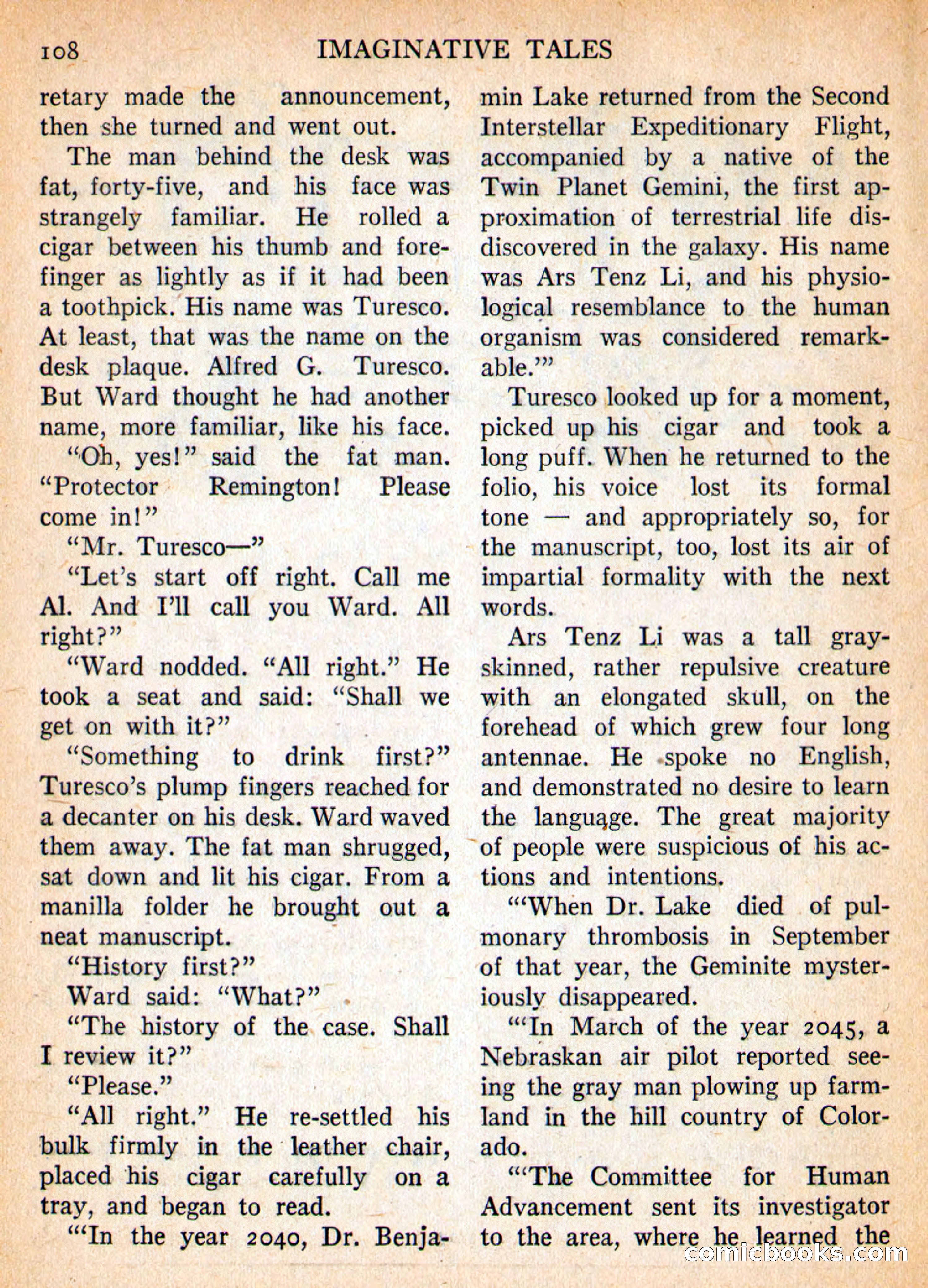 Imaginative Tales, September 1955 — page 108 of 132