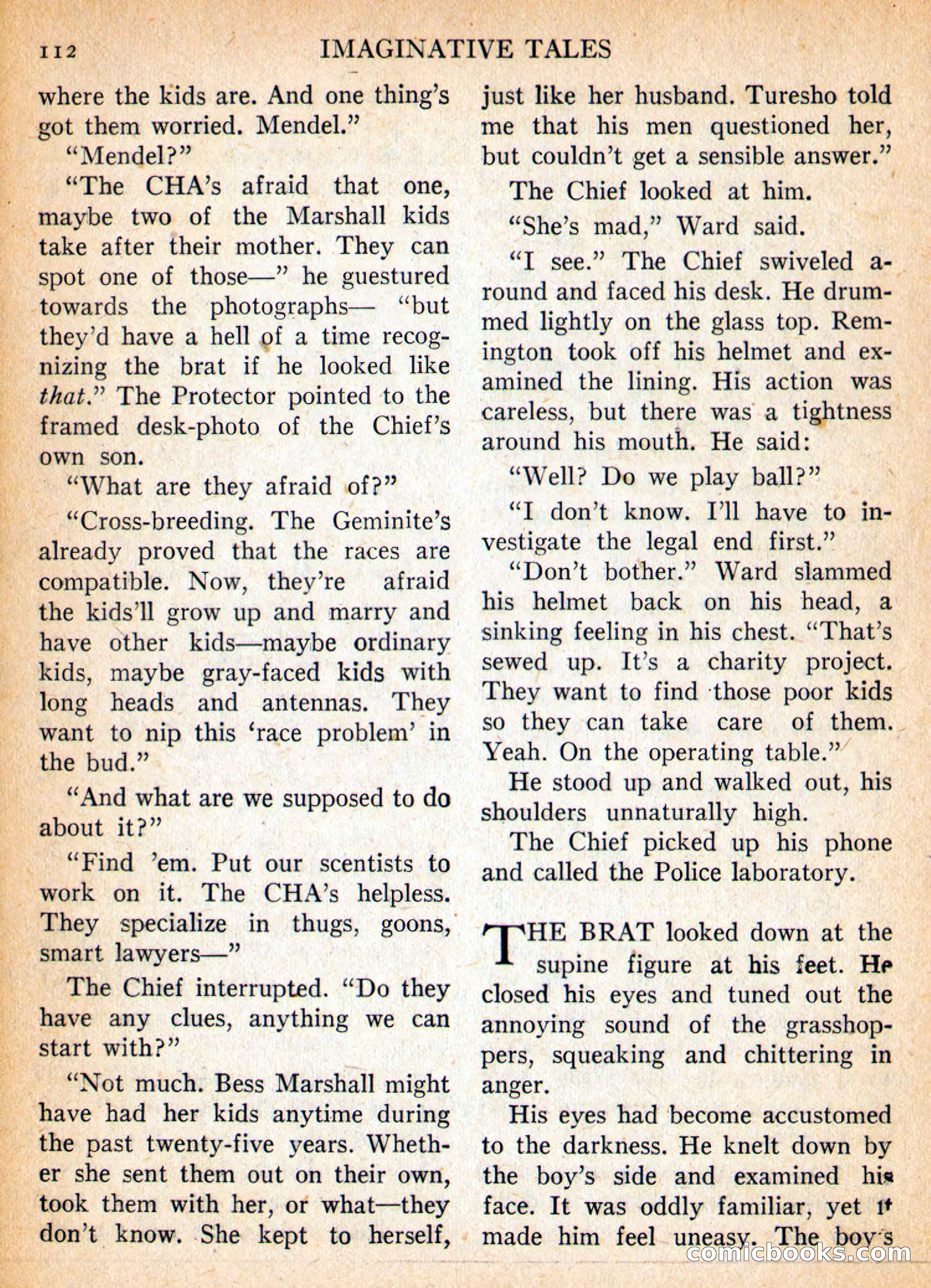 Imaginative Tales, September 1955 — page 112 of 132