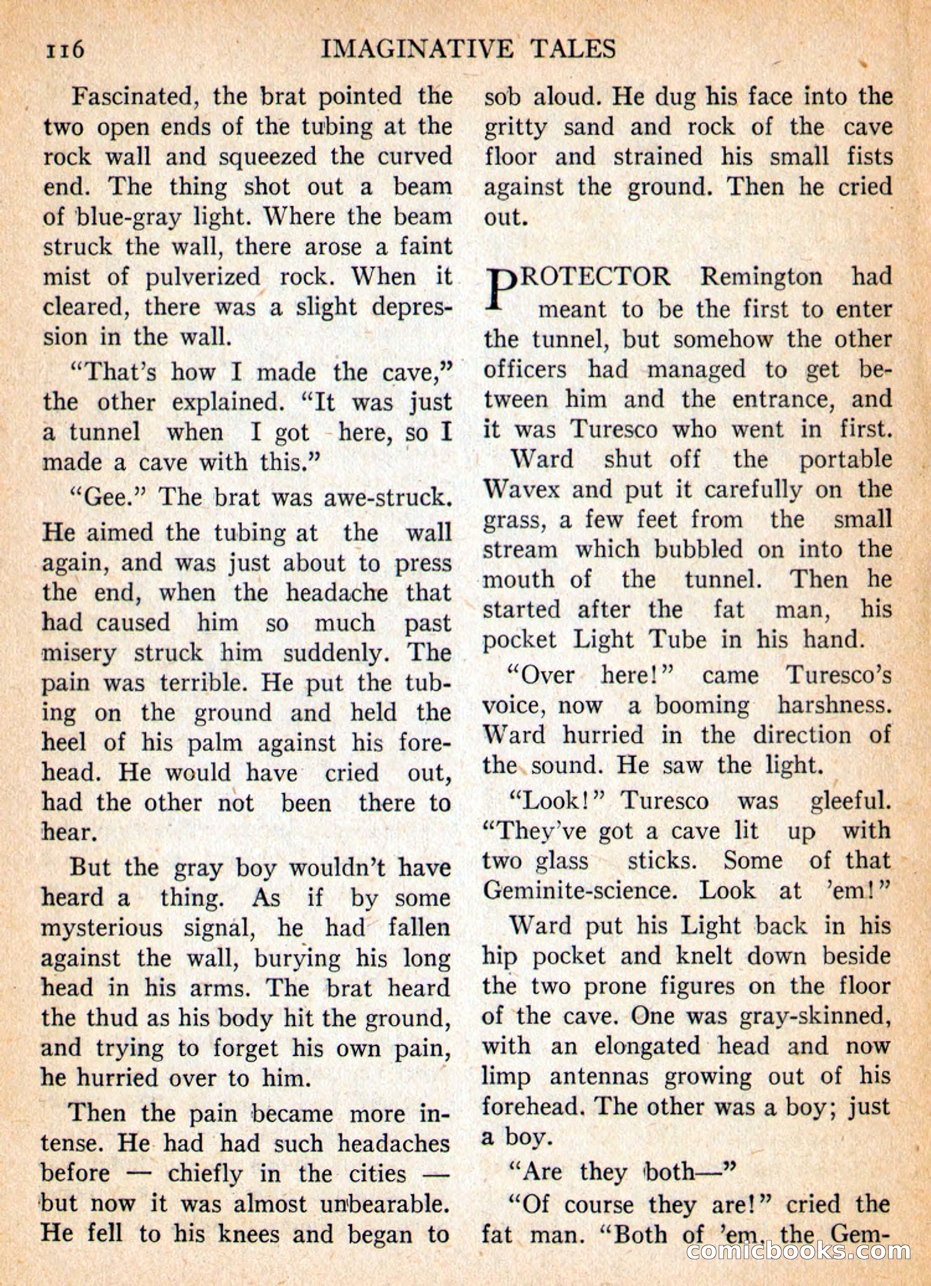 Imaginative Tales, September 1955 — page 116 of 132
