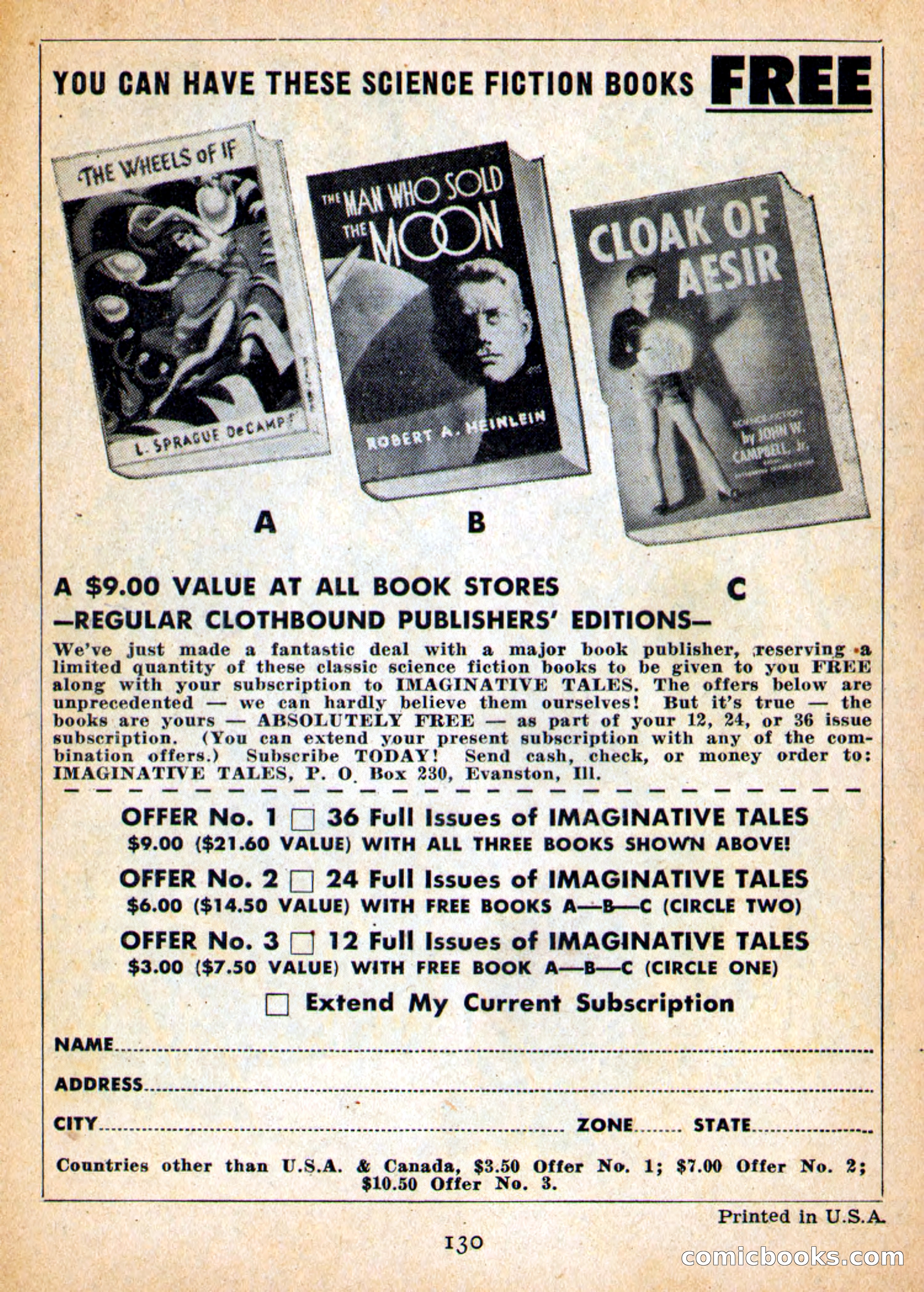 Imaginative Tales, September 1955 — page 130 of 132