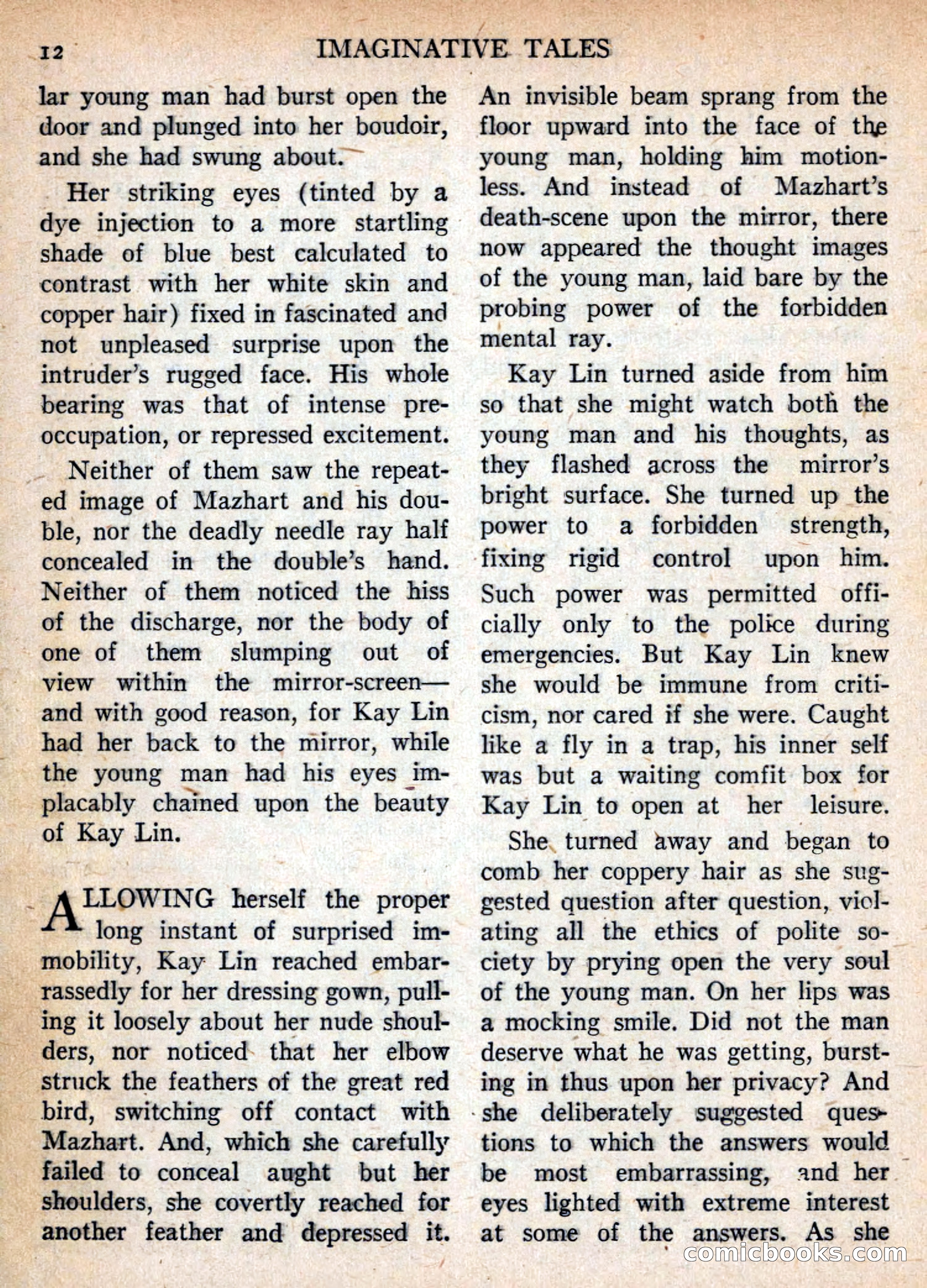 Imaginative Tales, November 1955 — page 12 of 132