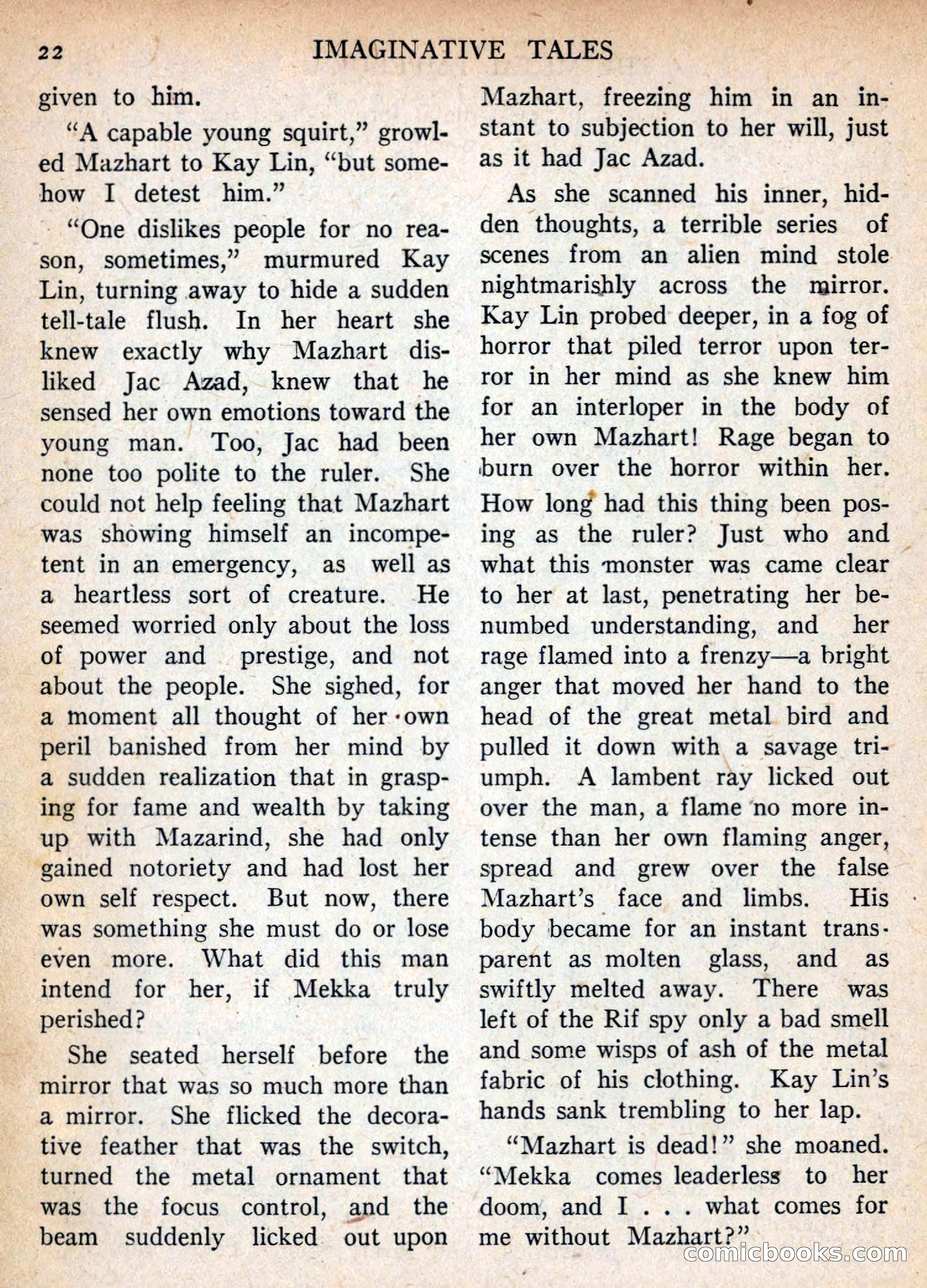 Imaginative Tales, November 1955 — page 22 of 132