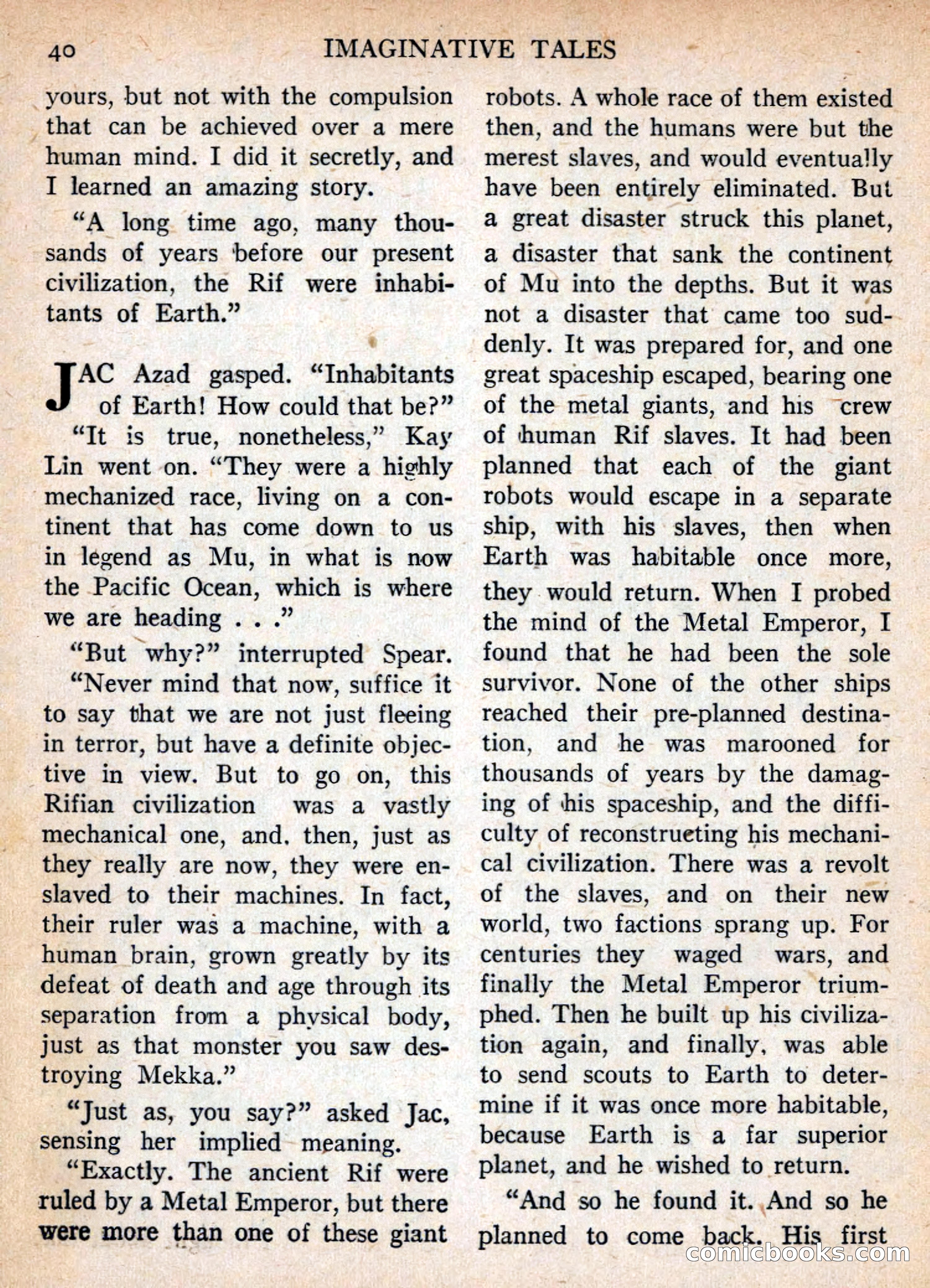 Imaginative Tales, November 1955 — page 40 of 132