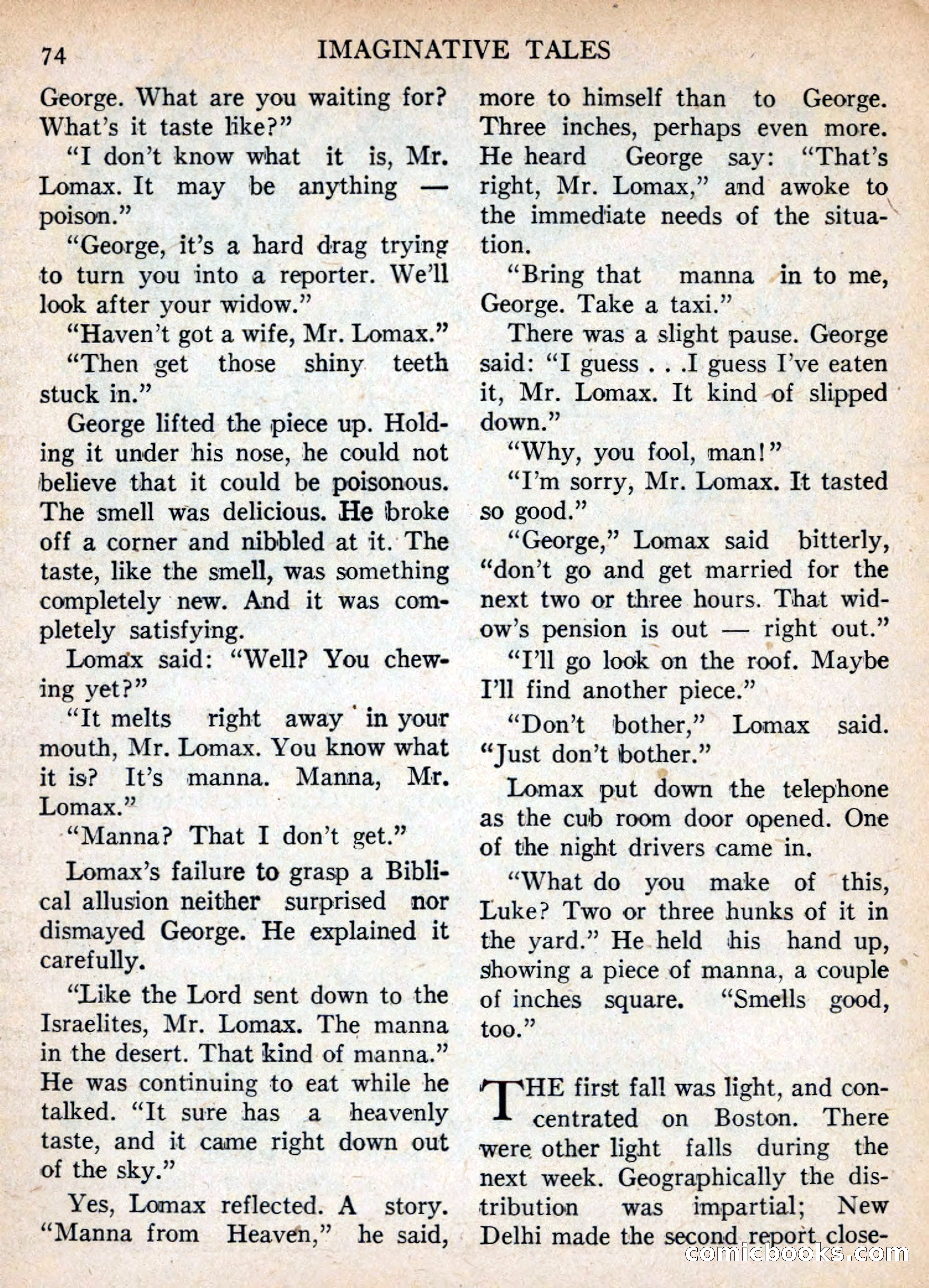 Imaginative Tales, November 1955 — page 74 of 132