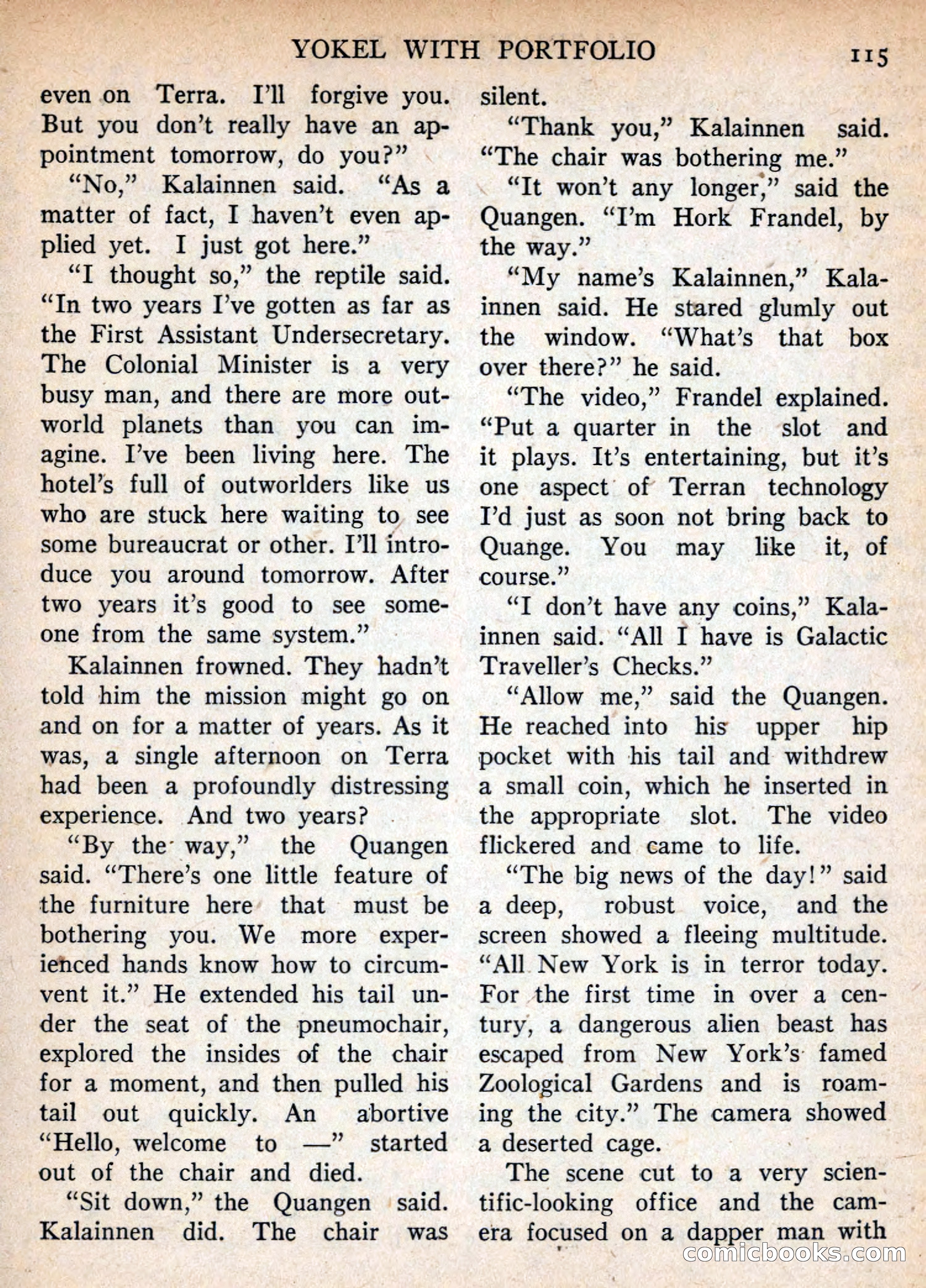 Imaginative Tales, November 1955 — page 115 of 132