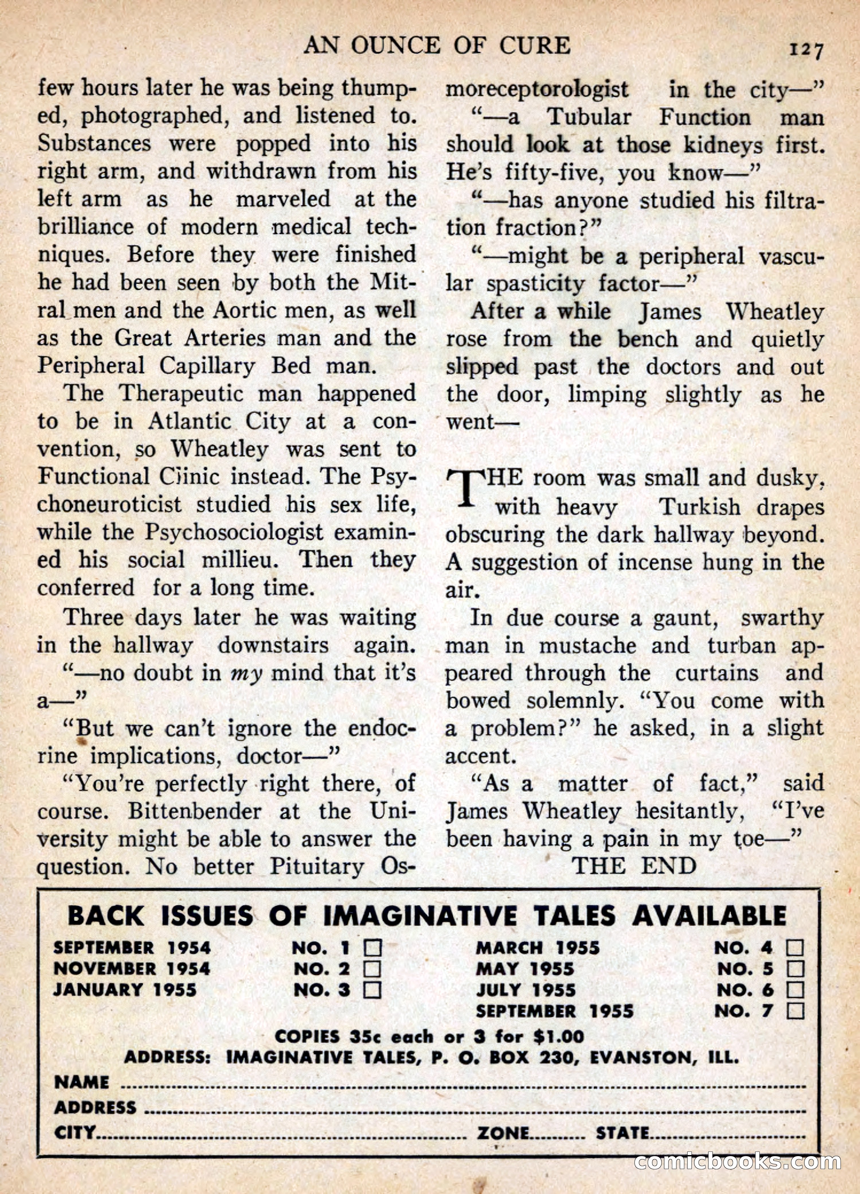 Imaginative Tales, November 1955 — page 127 of 132