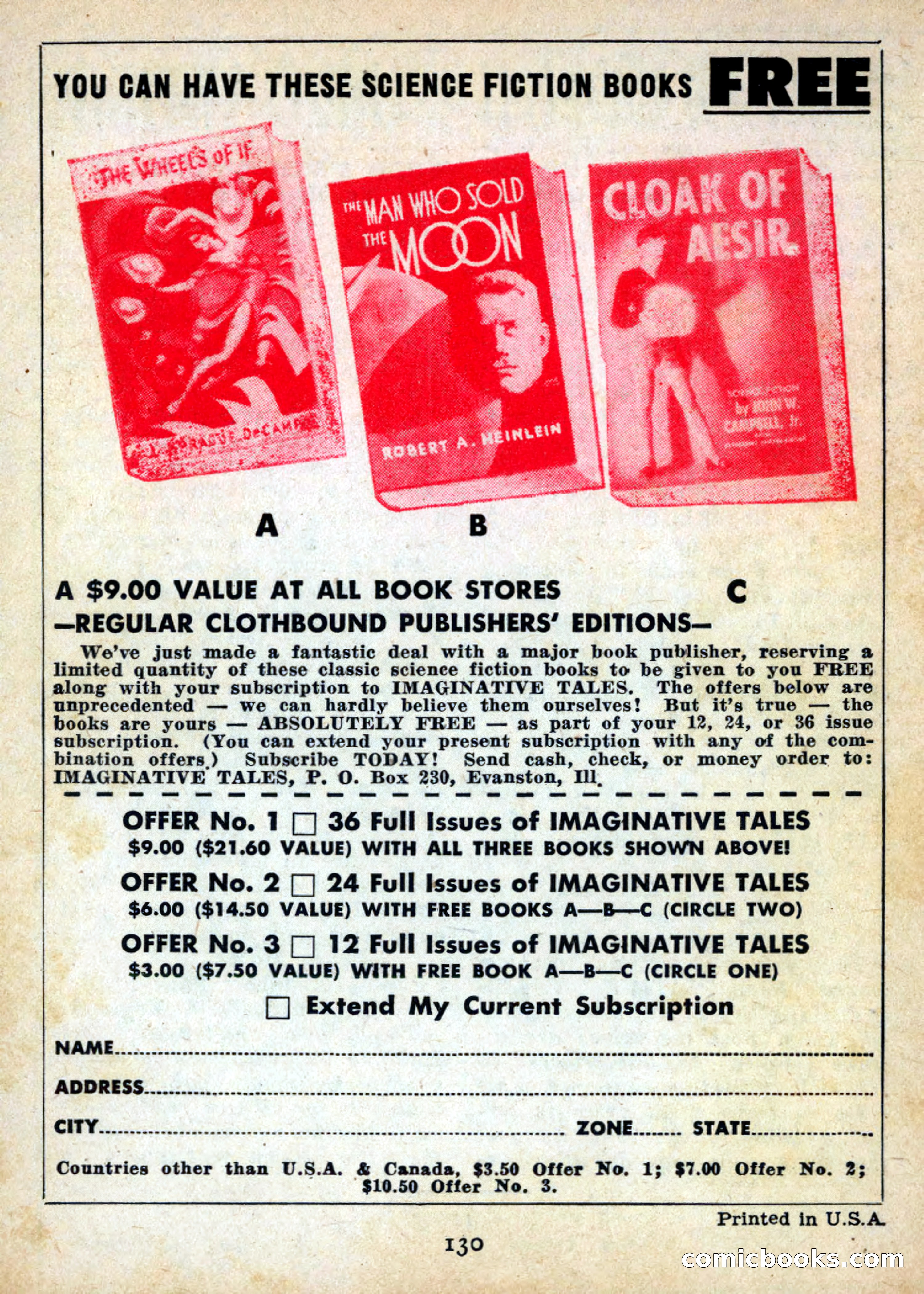 Imaginative Tales, November 1955 — page 130 of 132