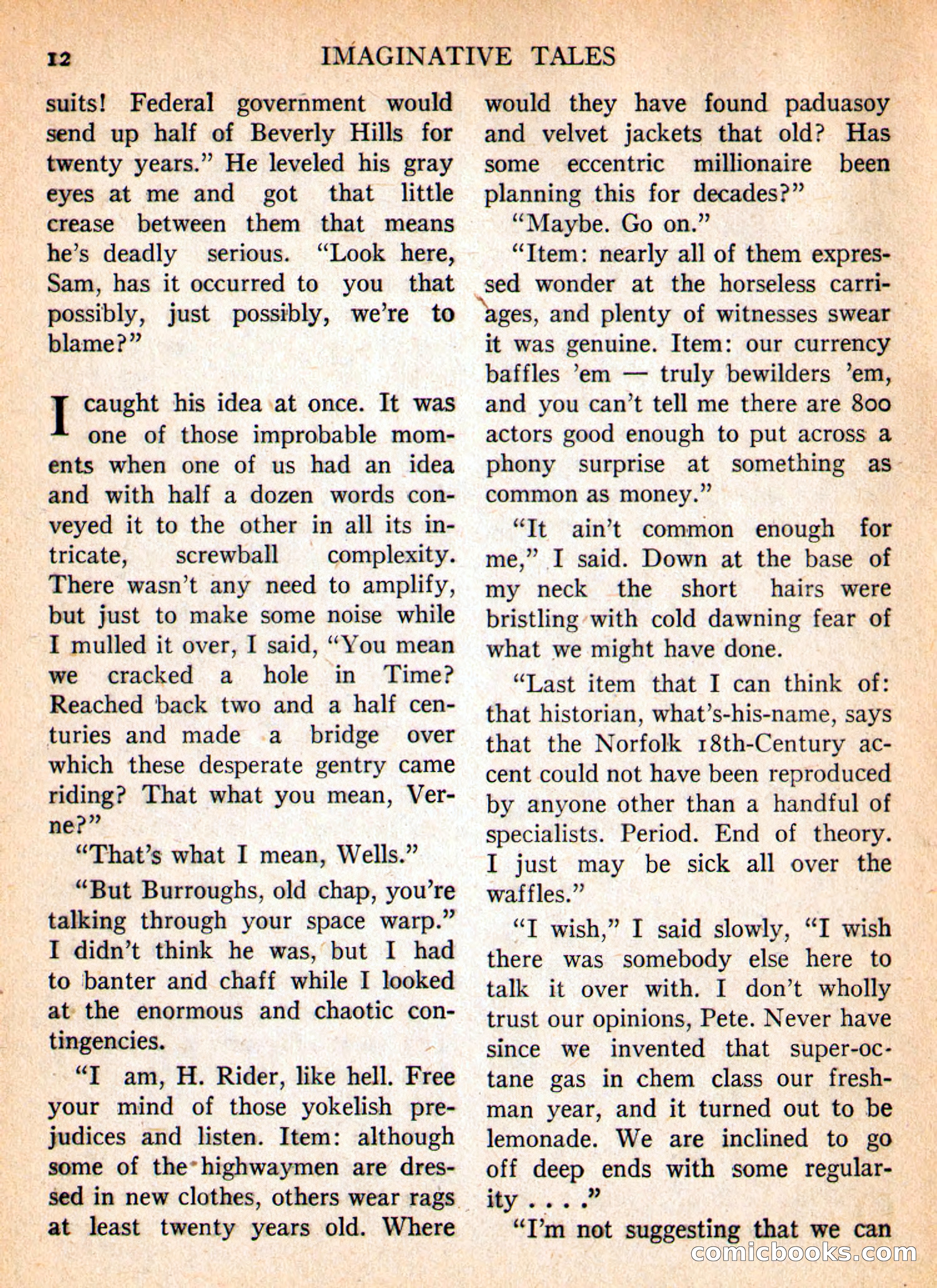 Imaginative Tales, January 1956 — page 12 of 132