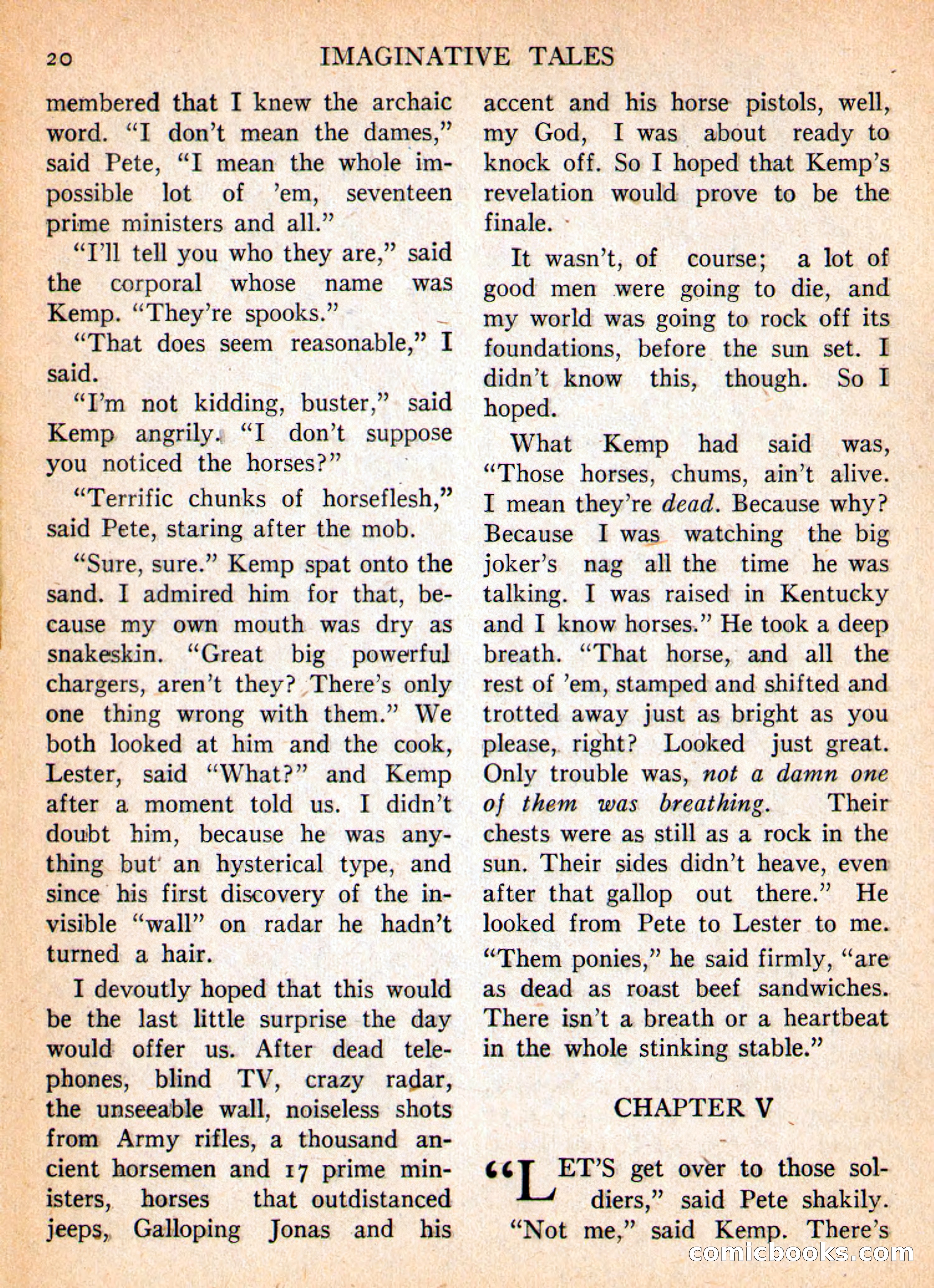 Imaginative Tales, January 1956 — page 20 of 132