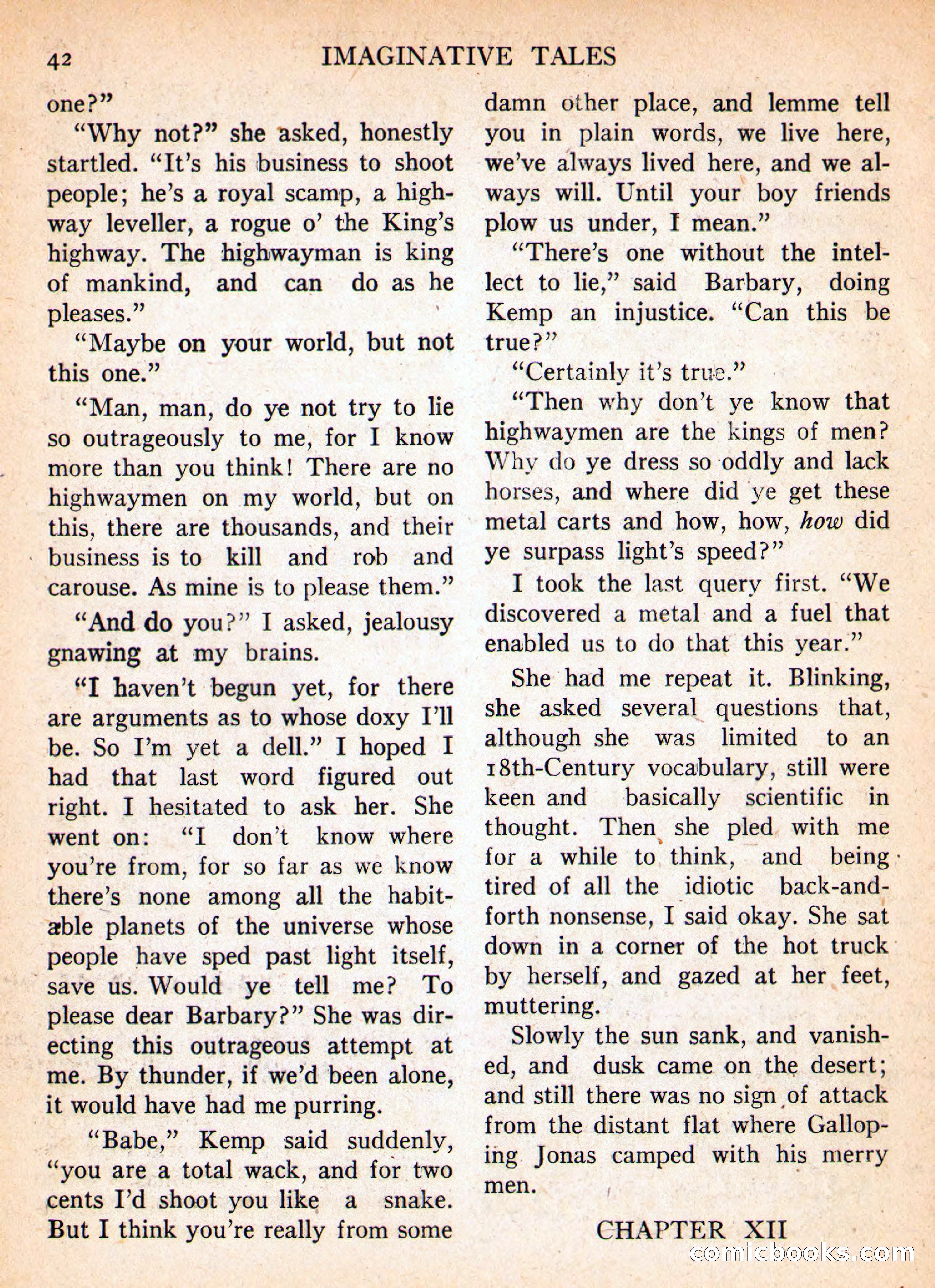 Imaginative Tales, January 1956 — page 42 of 132