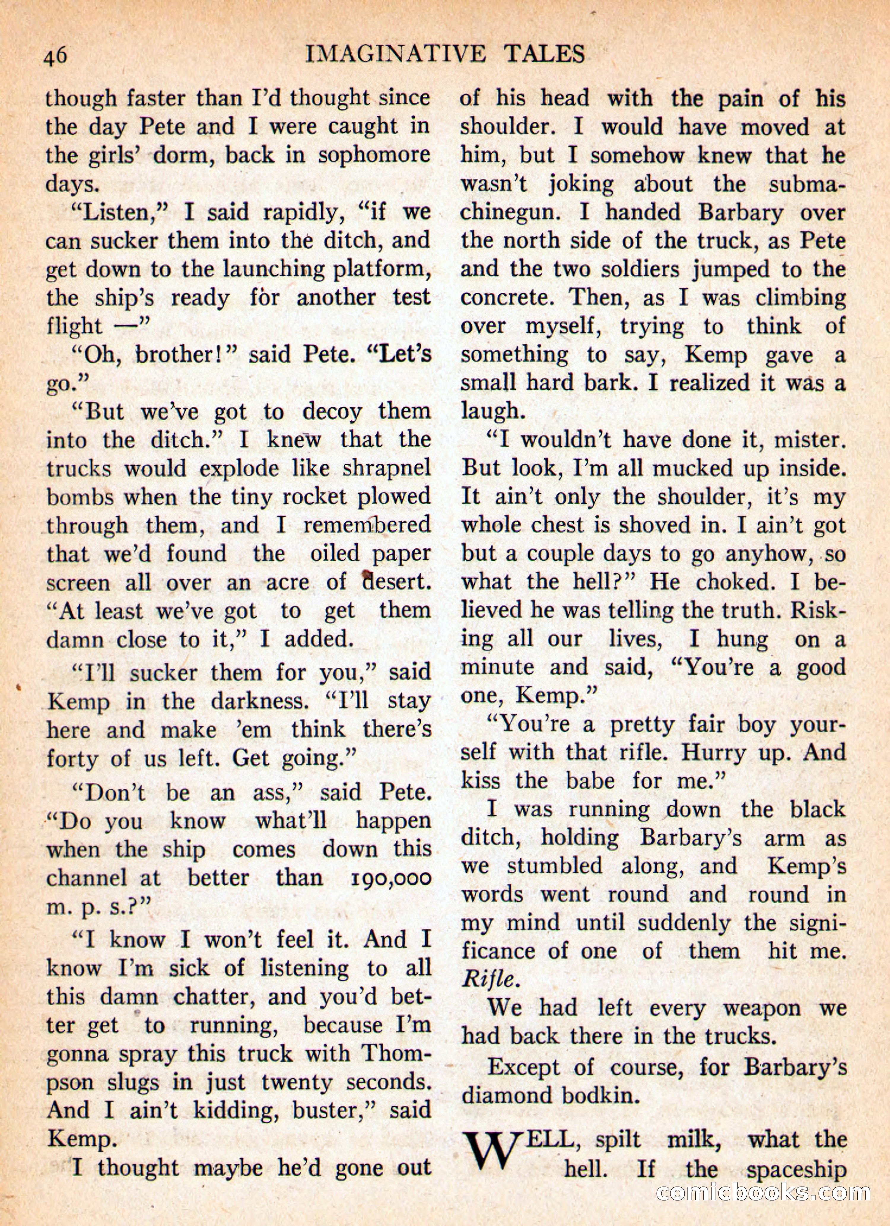 Imaginative Tales, January 1956 — page 46 of 132