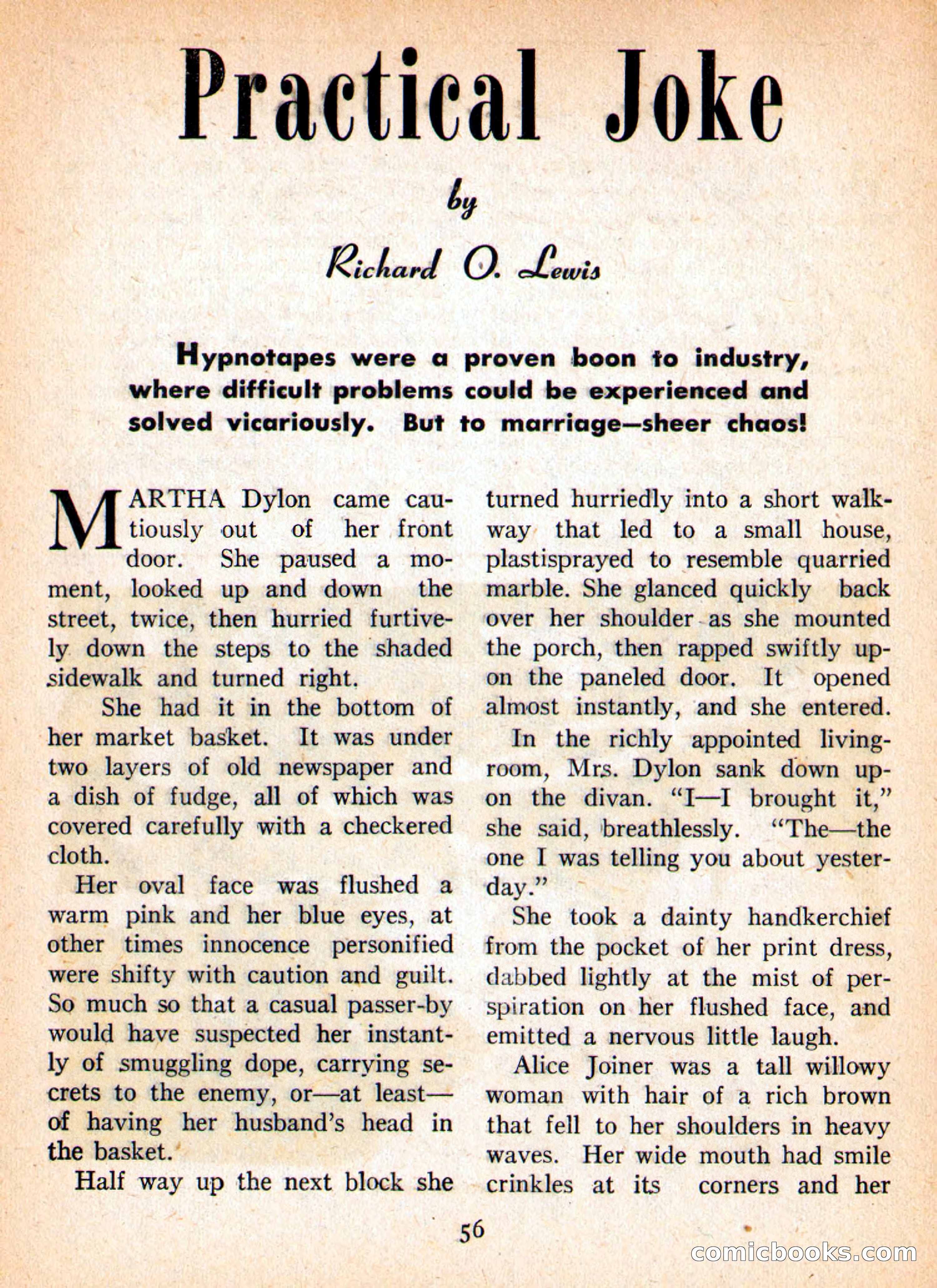 Imaginative Tales, January 1956 — page 56 of 132