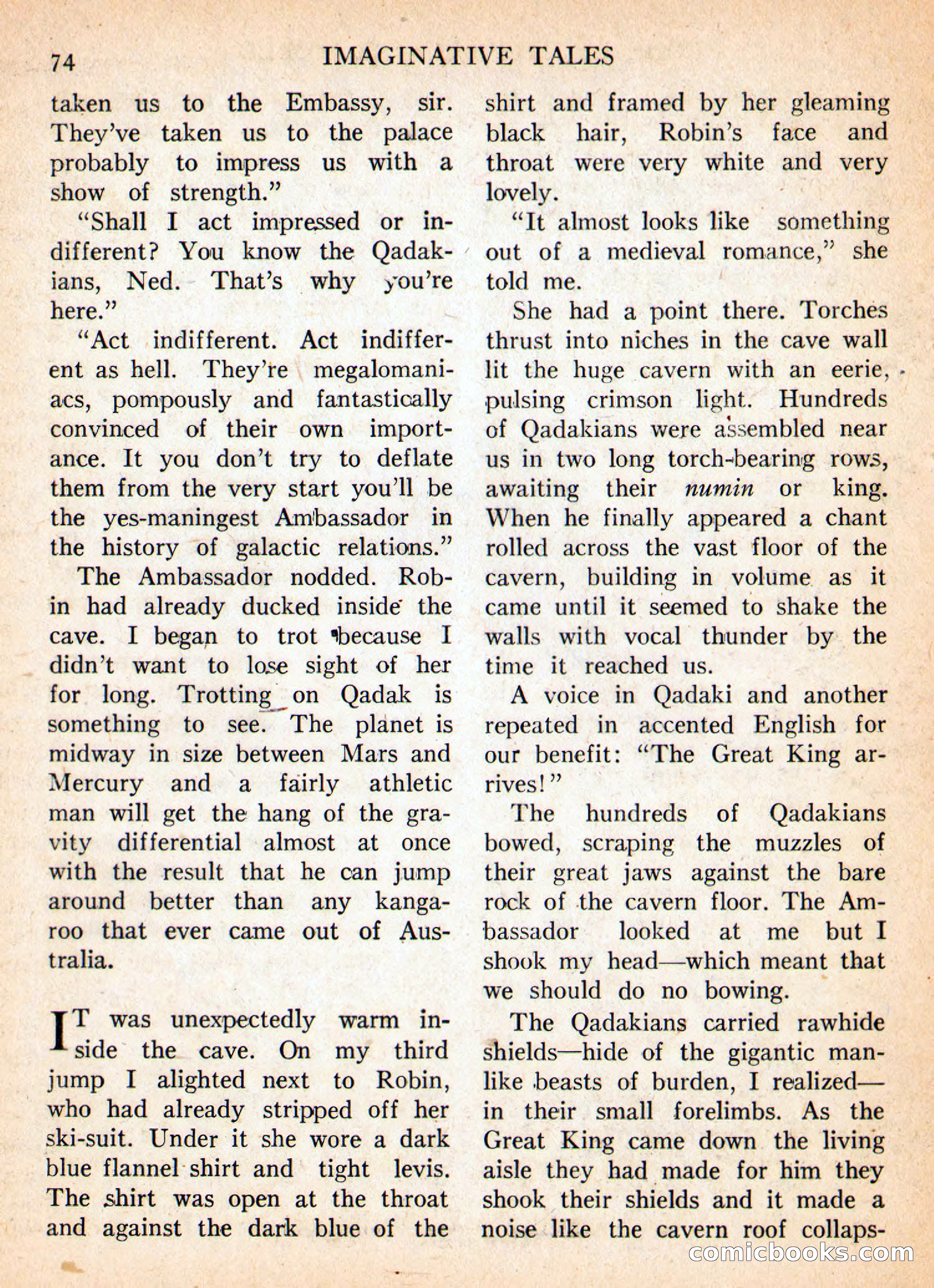 Imaginative Tales, January 1956 — page 74 of 132